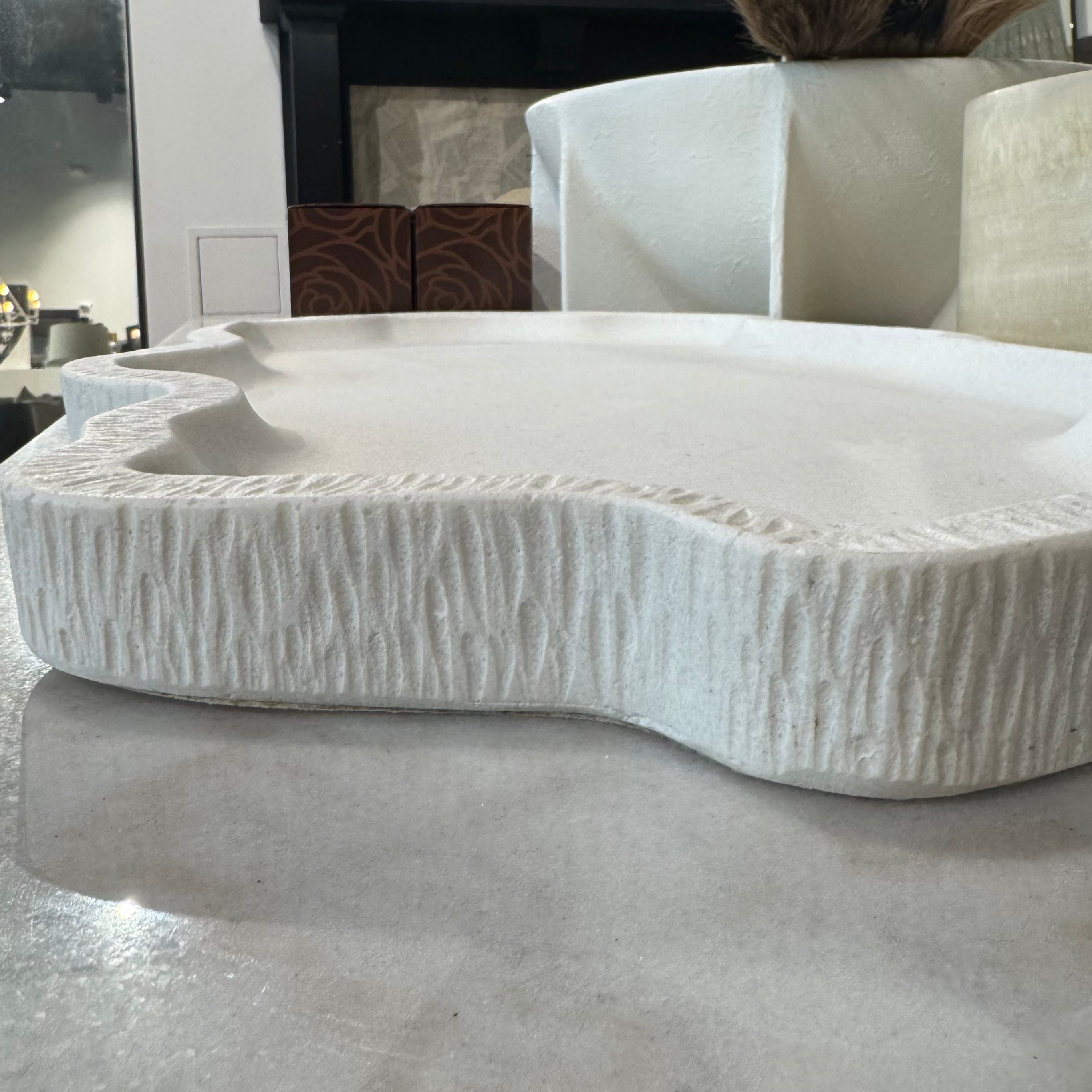 Fallon Tray Ivory - Elegant Decorative Serving Tray for Coffee Table, Dining, and Home Decor | Perfect for Entertaining, Breakfast in Bed, and Gift Giving
