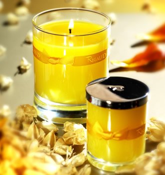 Rigaud BMM287773 Large Sunflower Yellow Scented Candle - Perfect for Home Decor, Relaxation & Romantic Ambiance