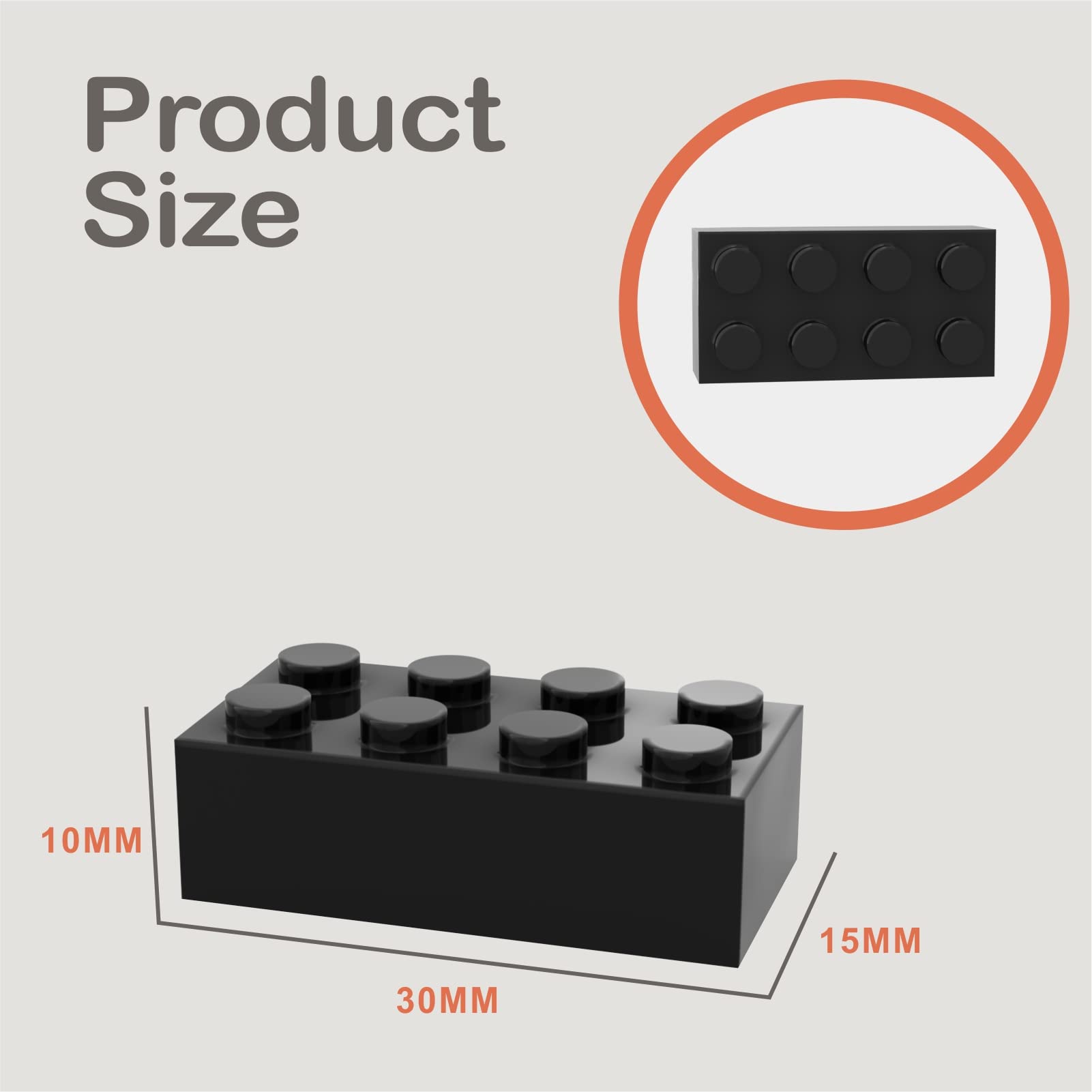 Classic 100-Piece 2x4 Black Building Bricks - Compatible with Lego Blocks (Model 3001) - Creative Construction Toy for Kids Ages 6+ - Perfect for STEM Learning, Birthday Gifts & Family Bonding Activities