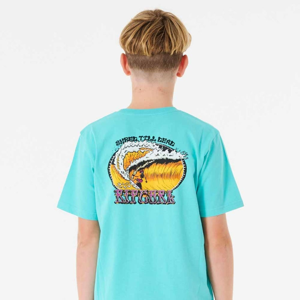 Rip Curl Slasher T-Shirt for Boys 8-16 Years | Comfortable & Stylish Surf Tee for Kids | Perfect for Beach, Surfing & Casual Wear
