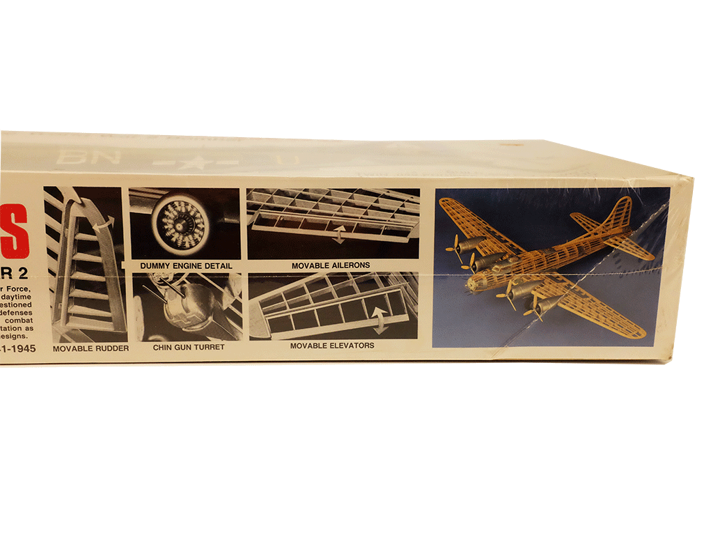 Guillow's B-17G Flying Fortress 1:28 Scale Balsa Wood Model Airplane Kit (Kit 2002) - New in Sealed Box - Perfect for Collectors, WWII Enthusiasts & Model Builders