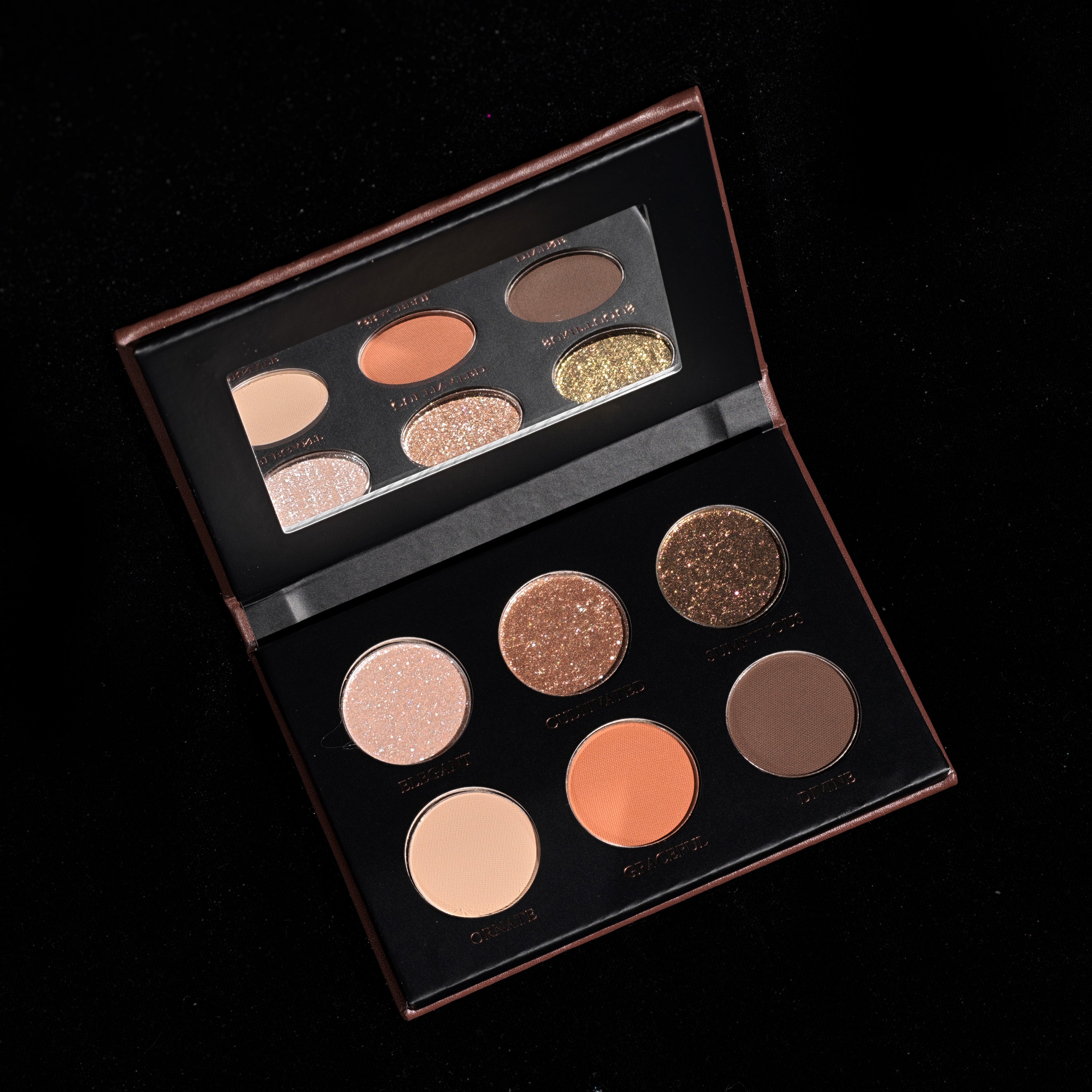 Elegant Mini Eyeshadow Palette - 12 Blendable Matte & Shimmer Shades for Day & Night Makeup | Perfect for Travel, Parties & Everyday Glam