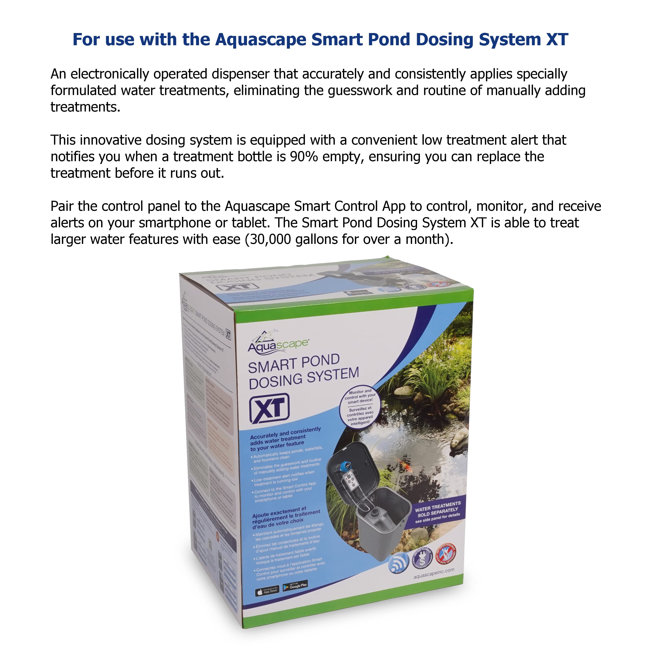 Aquascape 3X Maintain Water Treatment for Smart Pond Dosing System XT - 1 Gallon (3.78L) - Pond Cleaner & Algae Control - Ideal for Koi Ponds, Water Gardens & Outdoor Fountains - Model 40033