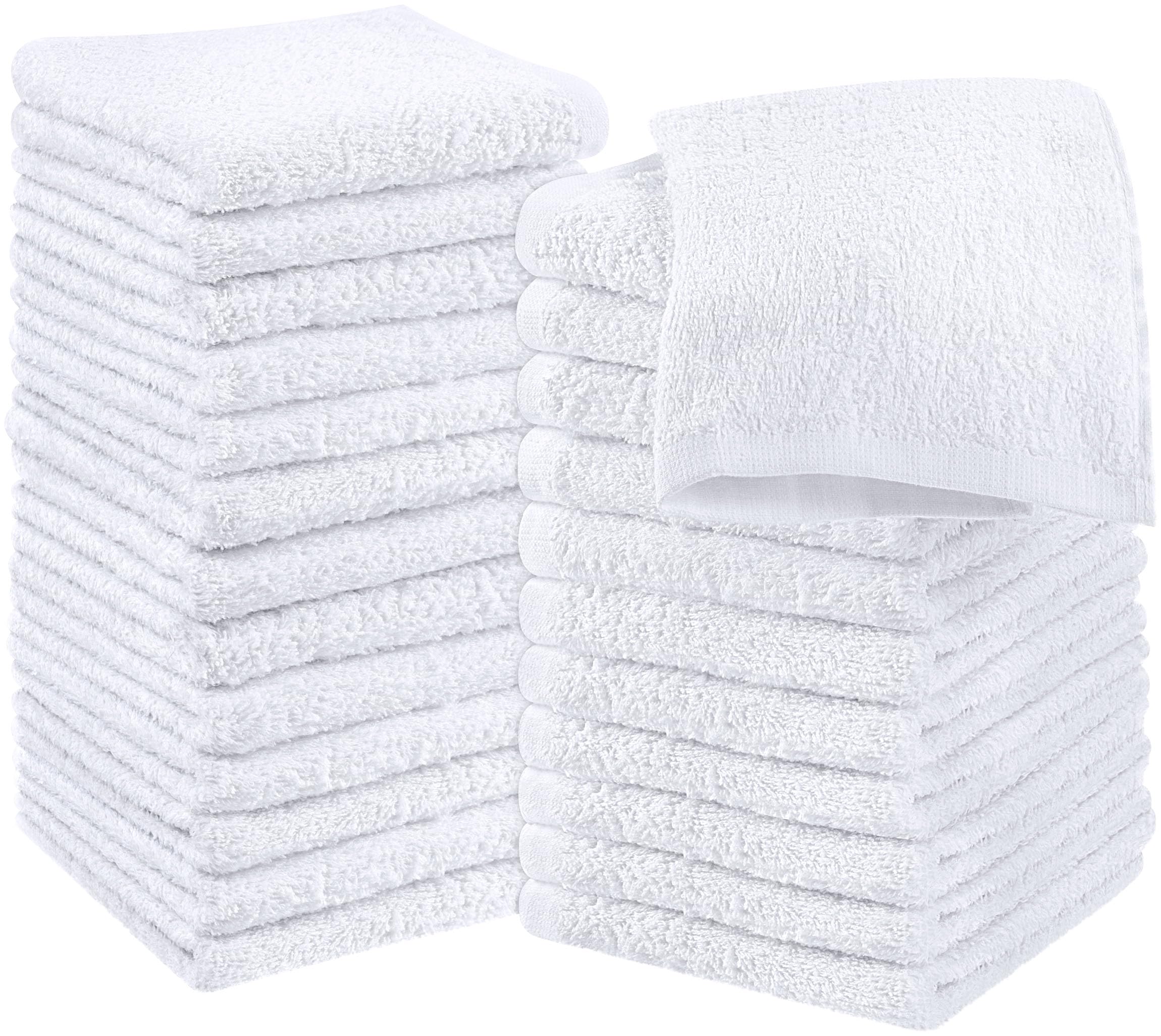 Utopia Towels 360-Pack Premium Cotton Washcloths - 100% Ring Spun Cotton, Ultra Soft & Absorbent Flannel Face Towels for Bath, Spa, Baby Care & Makeup Removal (White)