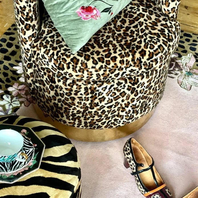 Leopard Floral Hand Tufted Area Rug - Premium Soft Living Room Carpet for Bedroom & Nursery Decor - Pre Order Now