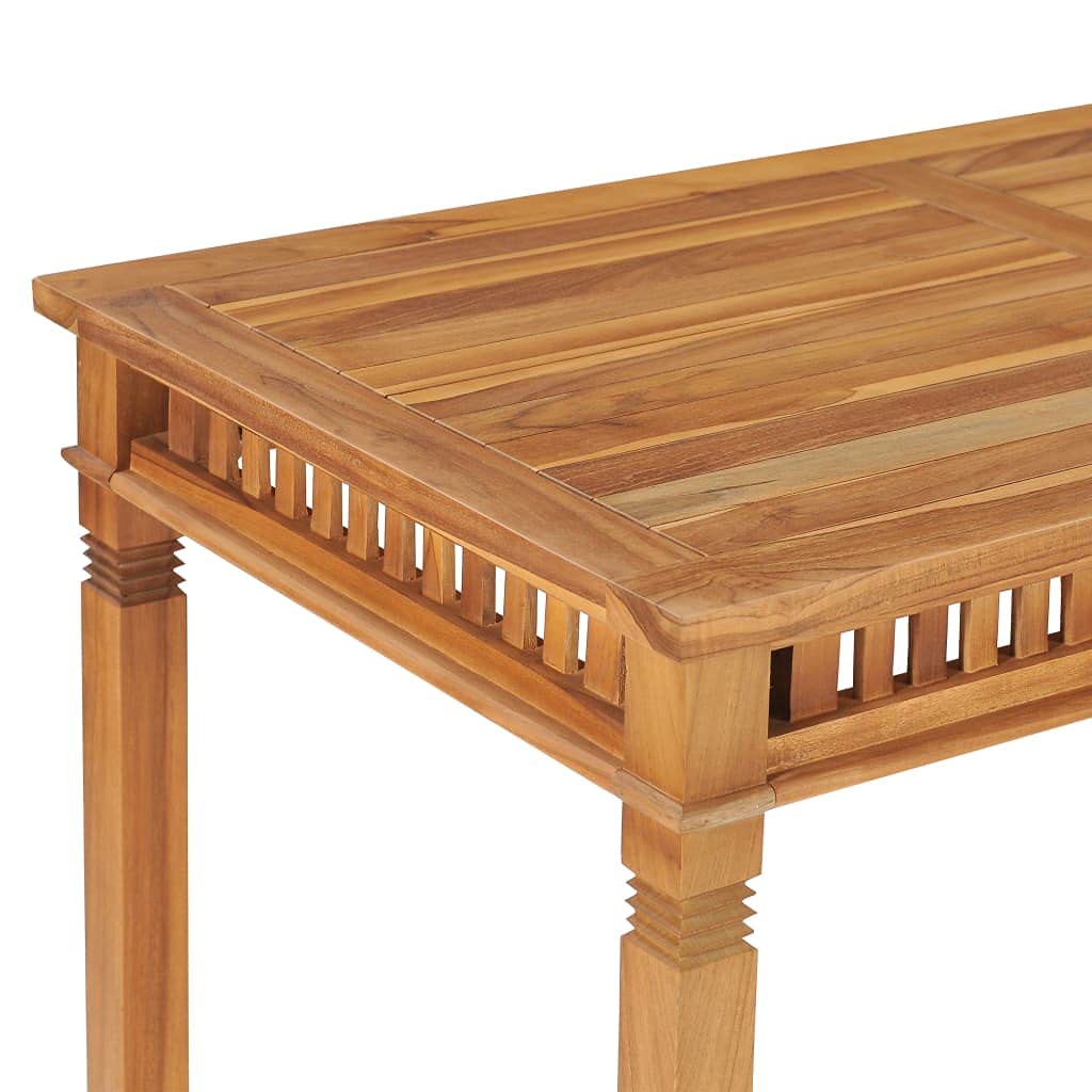 Premium Solid Teak Wood Square Patio Dining Table - 47.2