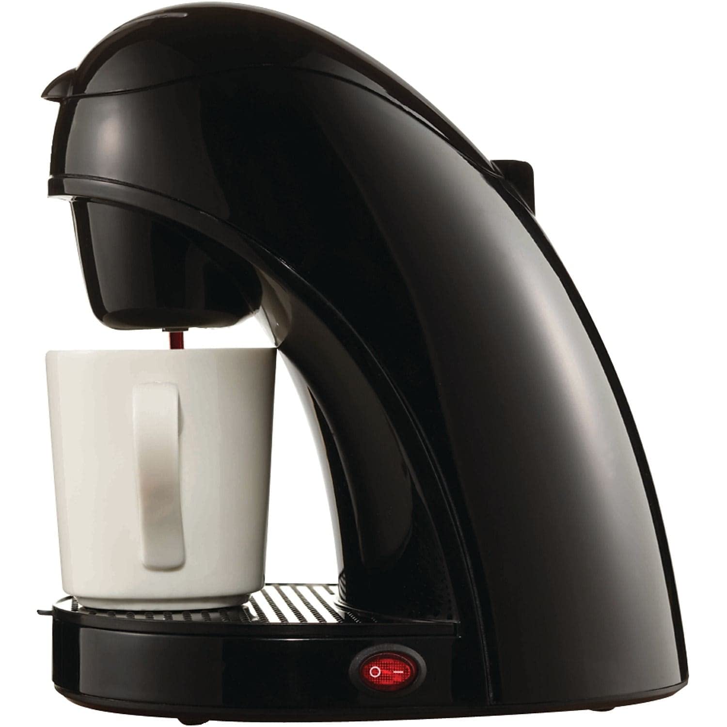 Premium Brentwood Single Serve Coffee Maker with Travel Mug - Fast Brewing, Compact Design for Home, Office & Travel - Black