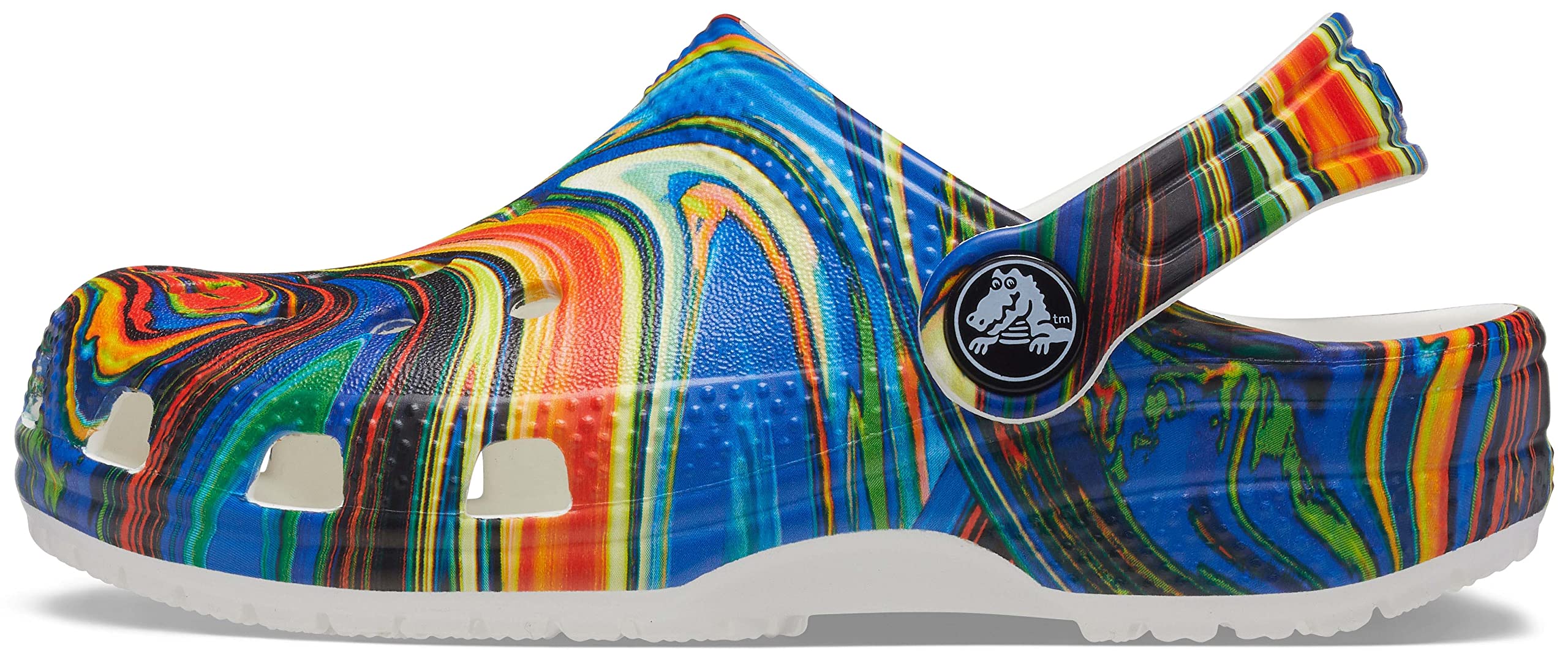 Crocs Kids' Classic Tie Dye Clogs - Waterproof & Comfortable Slip-On Shoes for Boys & Girls (Toddler/Infant/Little Kid/Big Kid) - Perfect for Beach, Pool, Playground & Everyday Wear