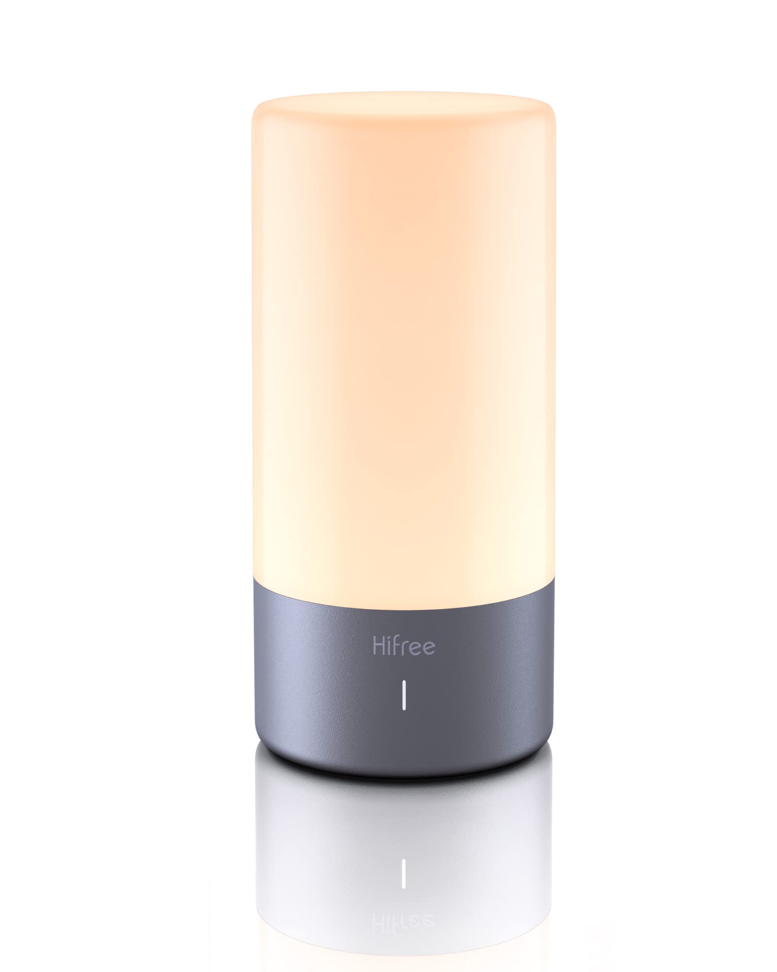 3-Way Dimmable Touch Lamp with RGB Color Cycling - Grey Nightstand Light for Bedrooms, Small Desk Lamp for Living Room, Dorm, Home Office, Perfect for Reading, Relaxing, and Ambient Lighting