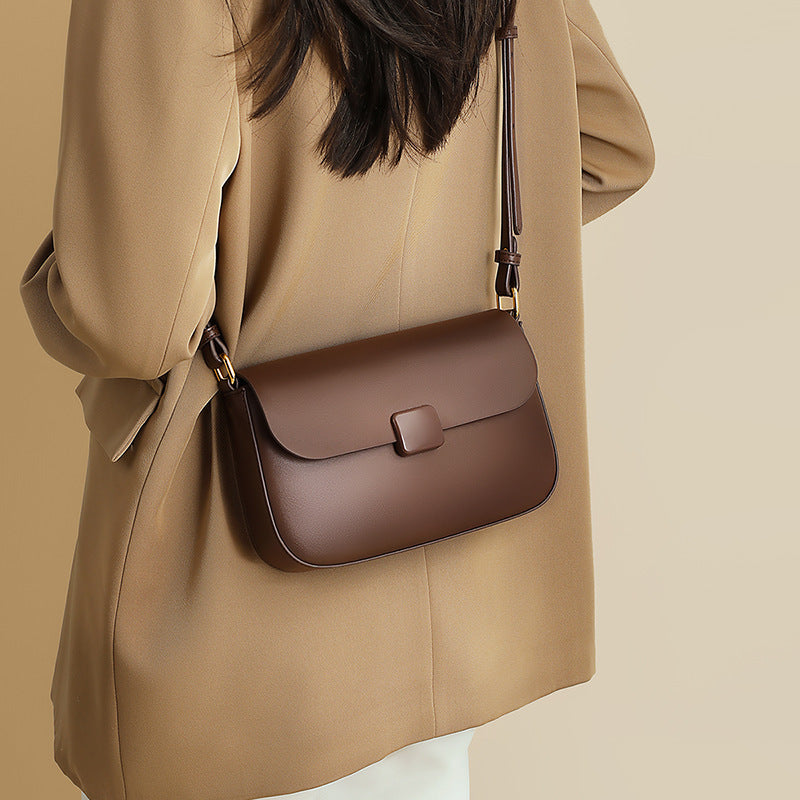 Genuine Leather Underarm Shoulder Bag - Women's Tote Crossbody Purse for Work, Travel & Everyday Use
