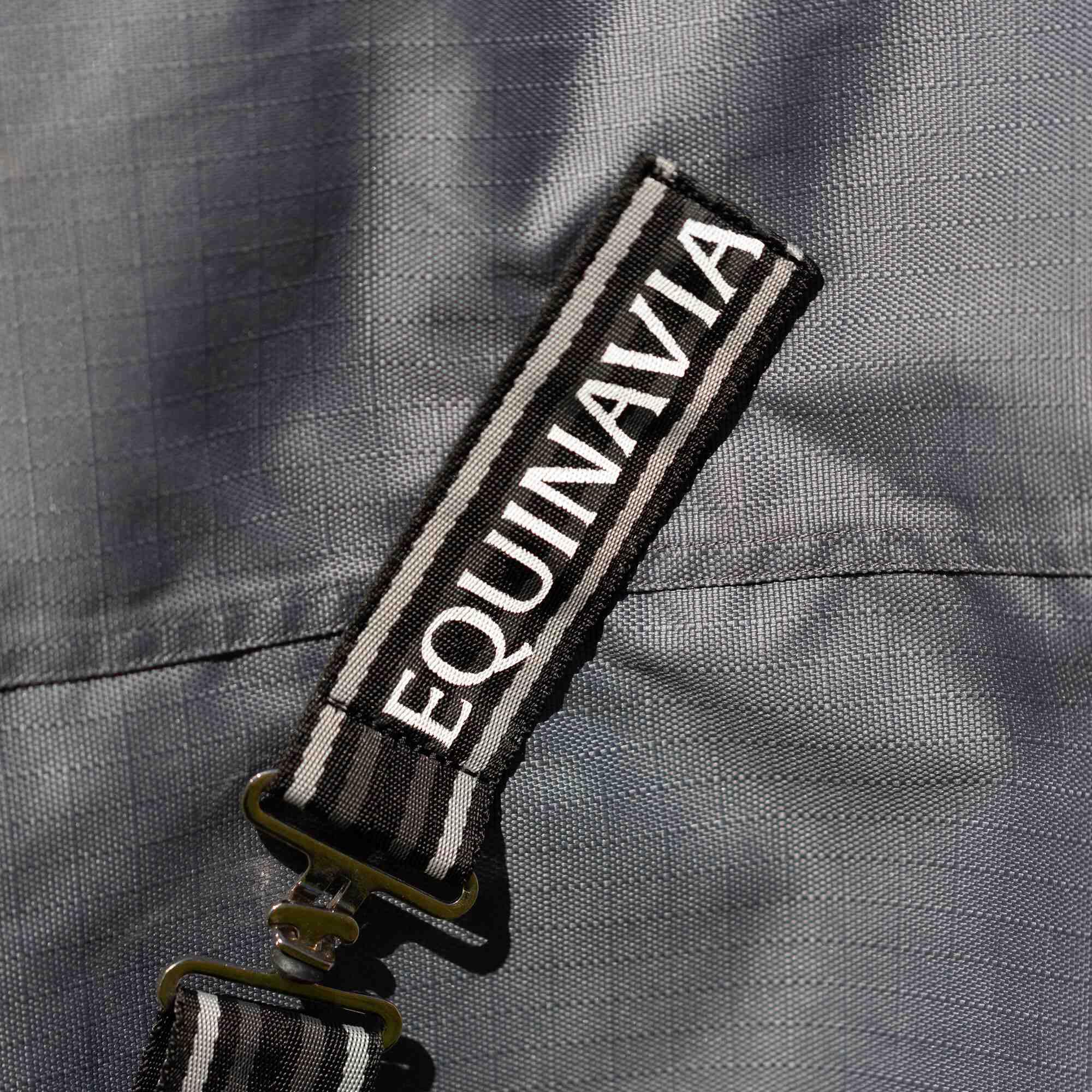 Equinavia Arktis Regular Neck Turnout Sheet - Waterproof Horse Blanket for Cold Weather - Carbon Gray - 81 Inches - Ideal for Winter Riding and Stable Use