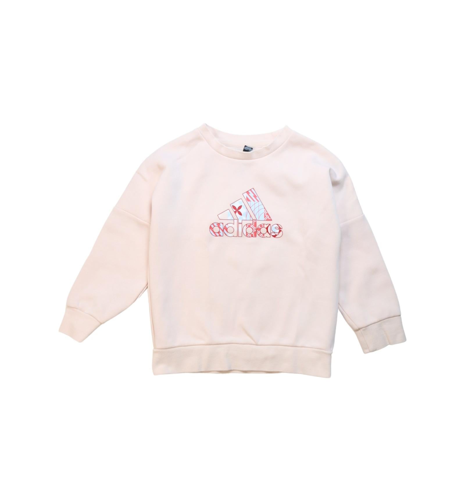 Adidas Kids' Sweatshirt and Sweatpant Set - 5T & 6T - Comfortable Cotton Jogger Outfit for Boys & Girls - Perfect for Playtime, School & Casual Wear