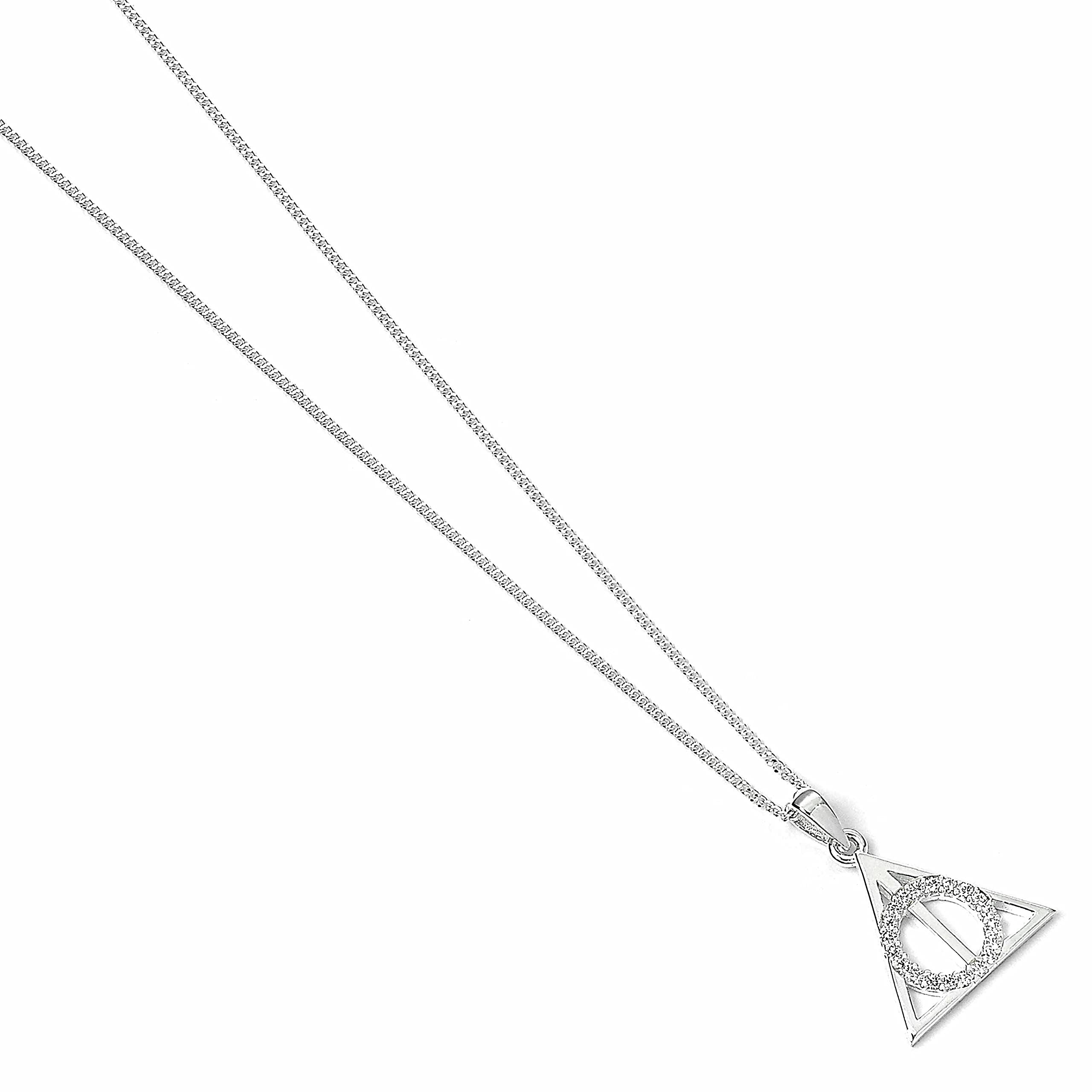 Harry Potter Deathly Hallows Necklace with Crystals - Perfect Gift for Fans