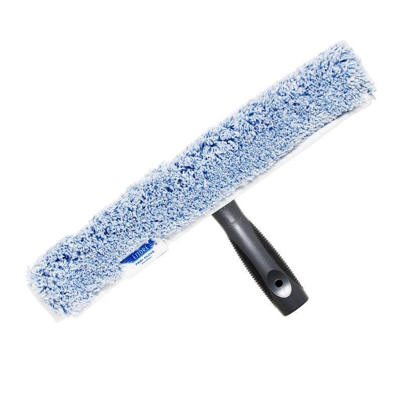 Ettore Microfiber Progrip Fixed Washer Complete - Premium Window Cleaning Tool for Streak-Free Glass, Cars, and Mirrors - Ideal for Home, Office, and Commercial Use