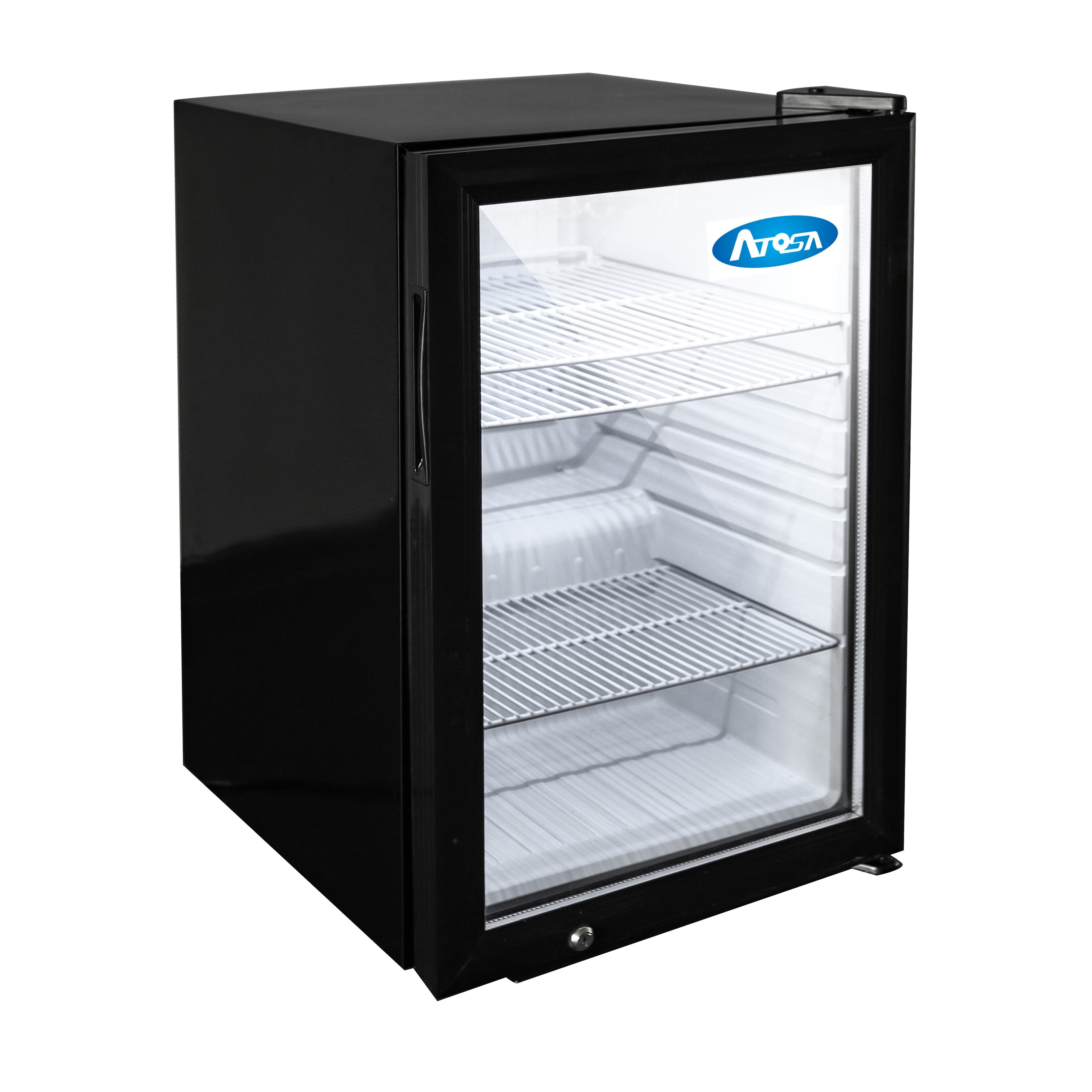 Atosa CTD 3 Compact Countertop Merchandiser - 3 Cu.Ft Commercial Refrigerator for Restaurants, Cafes & Convenience Stores | Perfect for Displaying Beverages, Snacks & Perishable Goods