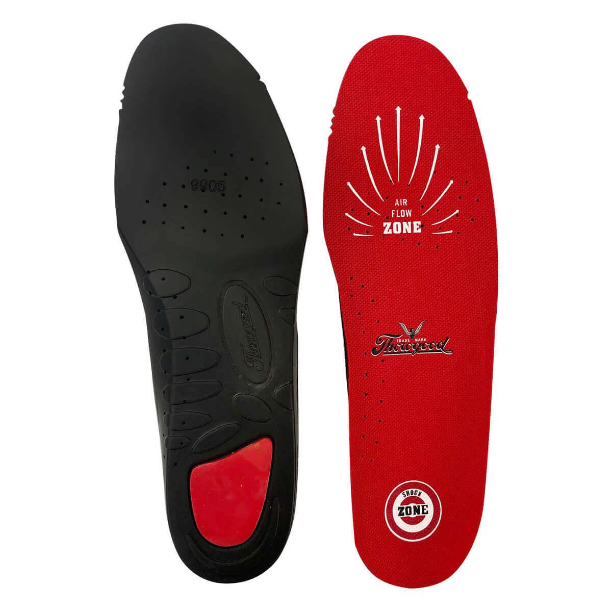 Shock Zone Footbed - Premium Comfort Insoles for Running, Walking & Work - Relieve Foot Pain & Fatigue - Perfect for Athletes, Nurses & All-Day Wear