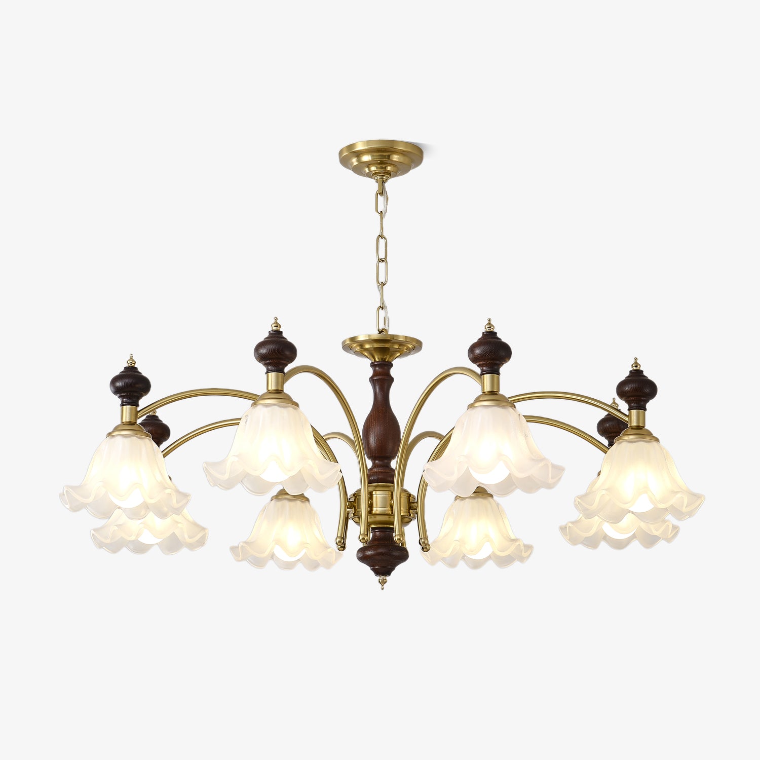 Elegant Blossom Flowers Chandelier - Floral Crystal Ceiling Light Fixture for Dining Room, Bedroom & Living Room Decor
