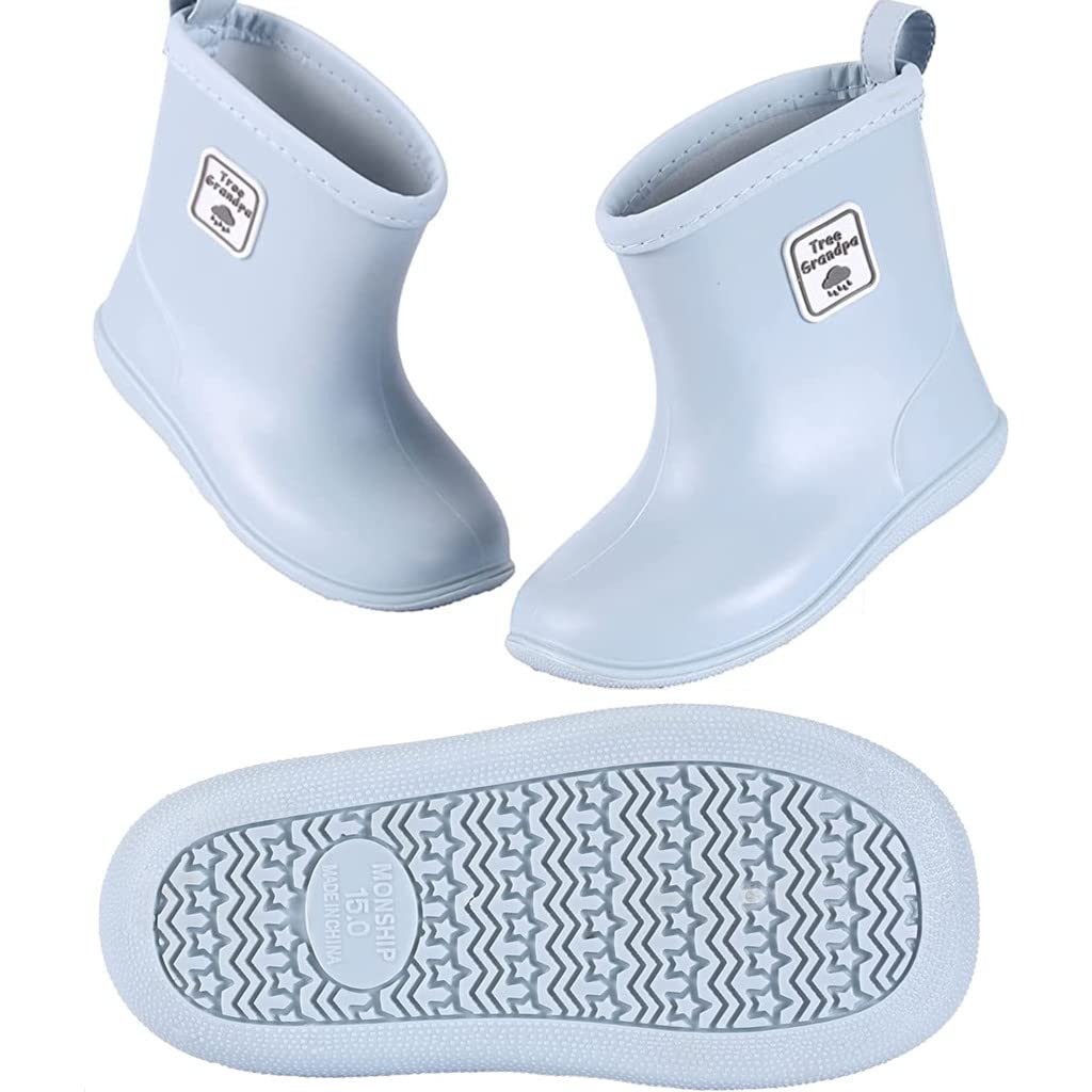 Toddler Rain Boots - Waterproof Lightweight Easy-On Baby Rain Boots for Boys & Girls - Perfect for Puddles, Outdoor Play & Rainy Day Adventures