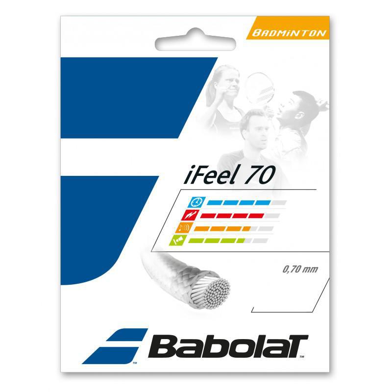 Babolat iFeel 70 Badminton String - High Performance Black Racquet String for Badminton Players | Perfect for Tournament Play & Training Sessions