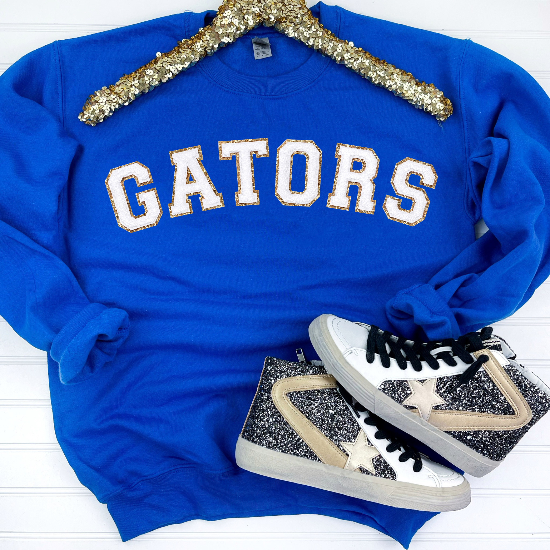 Game Day Patch Sweatshirt - Comfortable & Stylish College Football Fan Apparel for Tailgating, Game Watching & School Spirit Events