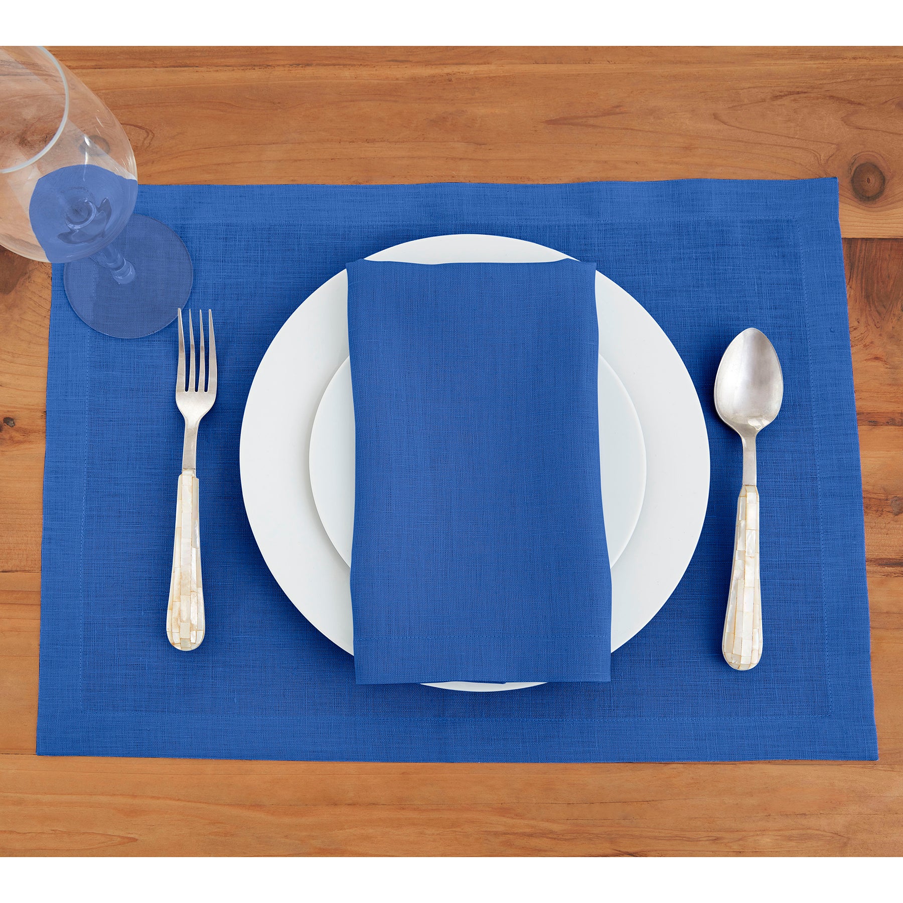 Eco-Friendly Linen Placemats Set of 6 - Premium Natural Table Mats for Dining, Kitchen, and Party Decor - Washable & Durable Home Tableware for Everyday Use and Special Occasions