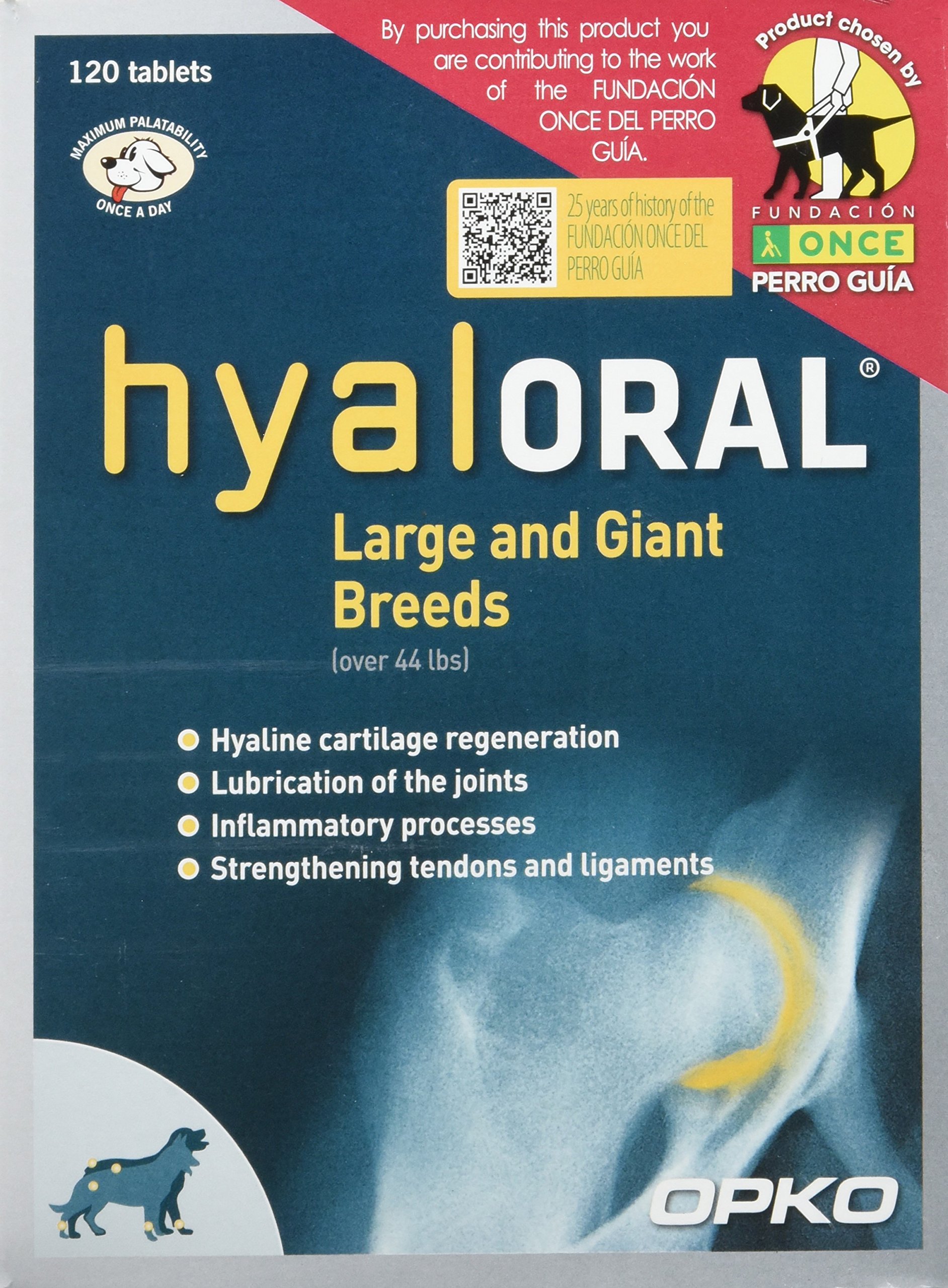 Hyaloral Joint Supplement for Large & Giant Breed Dogs - 120 Tablets - Supports Hip & Joint Health for Active Dogs