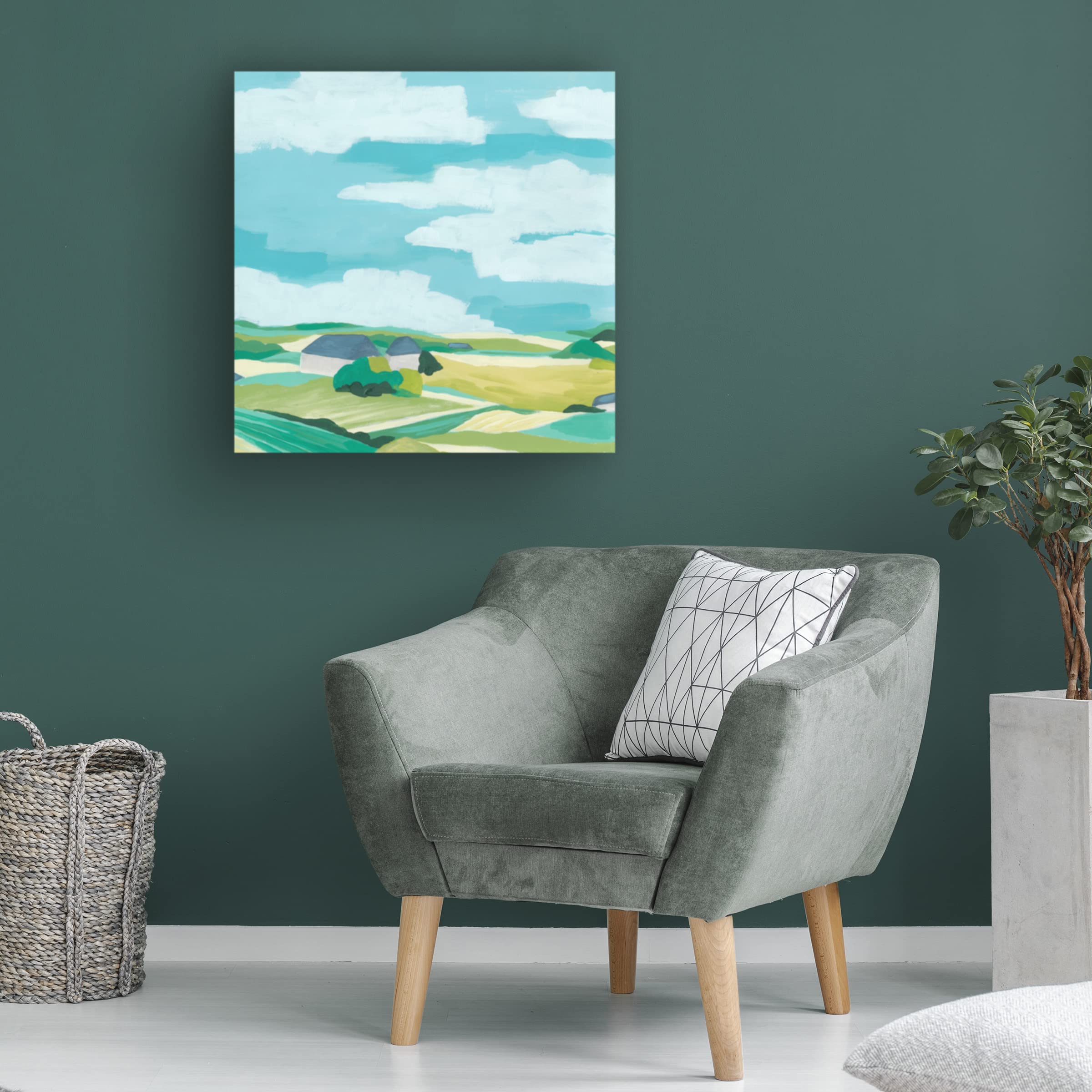 Trademark Fine Art 'Village Valley I' Canvas Wall Art Print by June Erica Vess - Perfect for Living Room, Bedroom & Office Decor