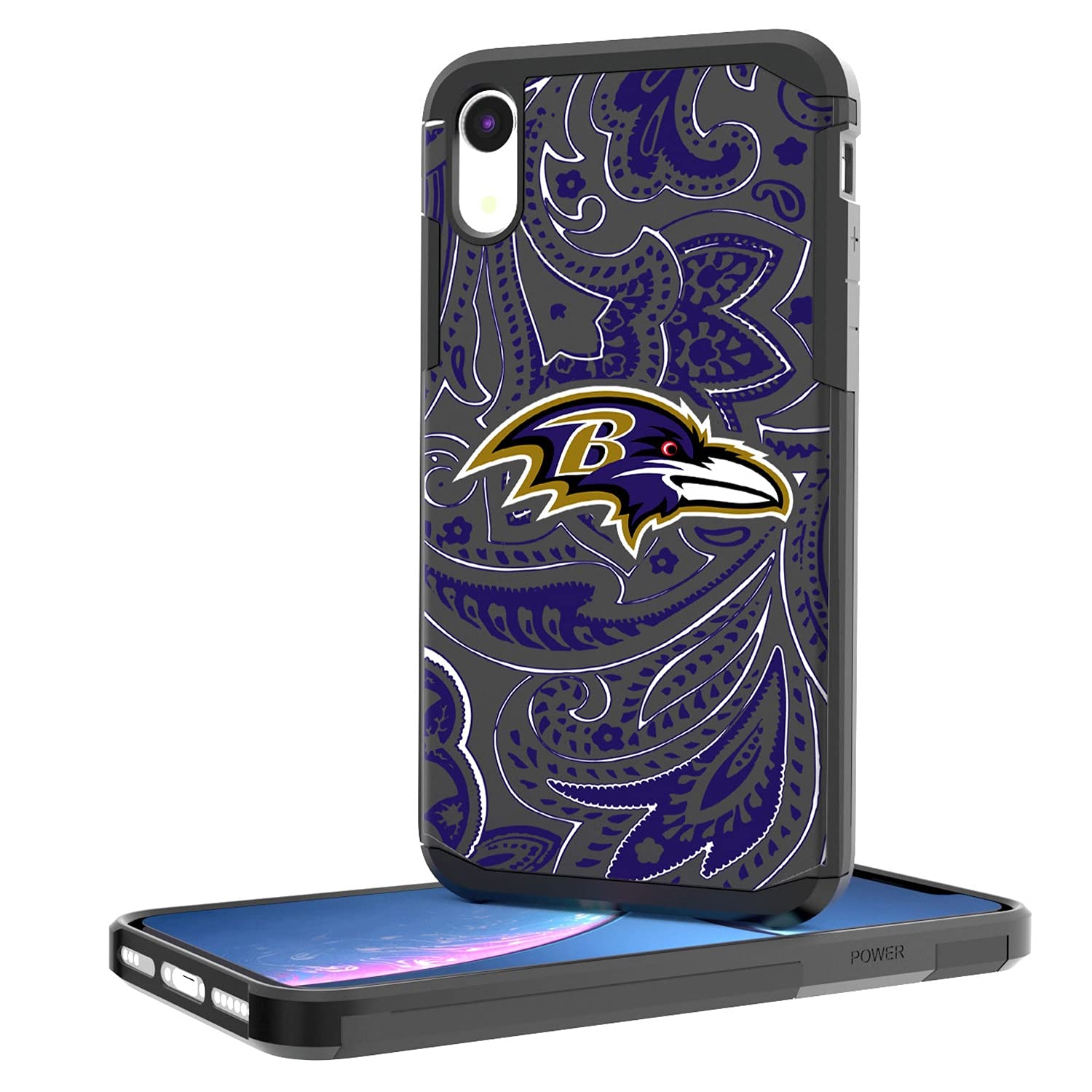 Premium NFL iPhone Rugged Case with Stylish Paisley Design - Durable Protection for Football Fans | Perfect for Game Days & Outdoor Activities