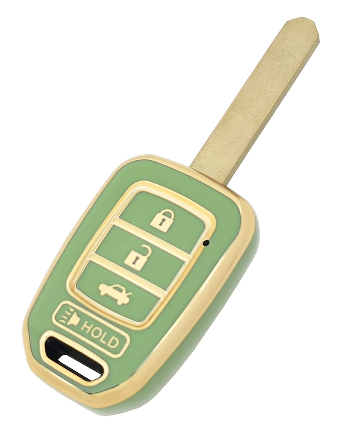 Premium Key Fob Cover Case for Honda Accord Civic CR-V HR-V - Durable Remote Key Holder Skin Protector & Keyless Entry Sleeve Accessories (Green) - Perfect for Car Key Protection & Daily Use