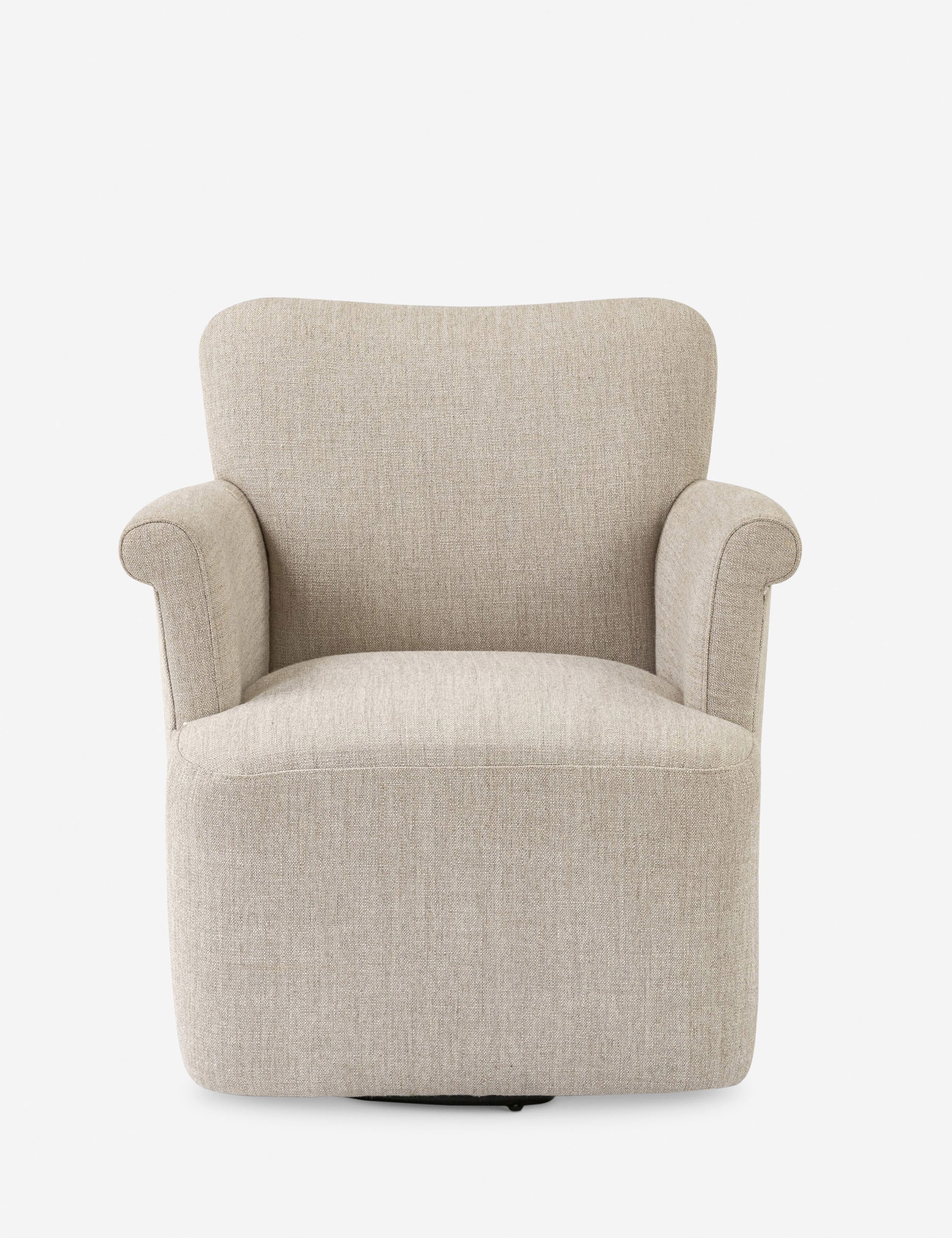 Amber Lewis x Four Hands Camellia Swivel Chair - Modern Velvet Upholstered Accent Chair for Living Room, Bedroom, or Office