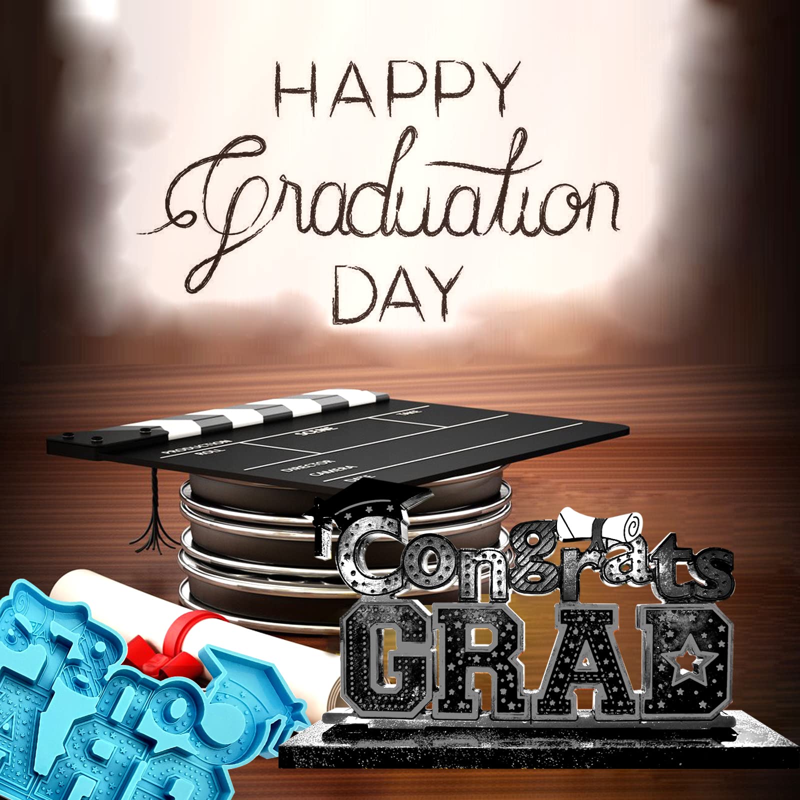 2025 Graduation Resin Molds - Silicone Letter Molds for DIY Epoxy Resin Casting | Perfect for Graduation Gifts, Party Decorations & Craft Projects | Congrats Grad Decorations for Commencement & Celebration