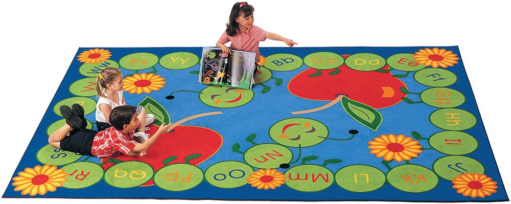 ABC Soft Plush Caterpillar Rug for Kids - 5'10
