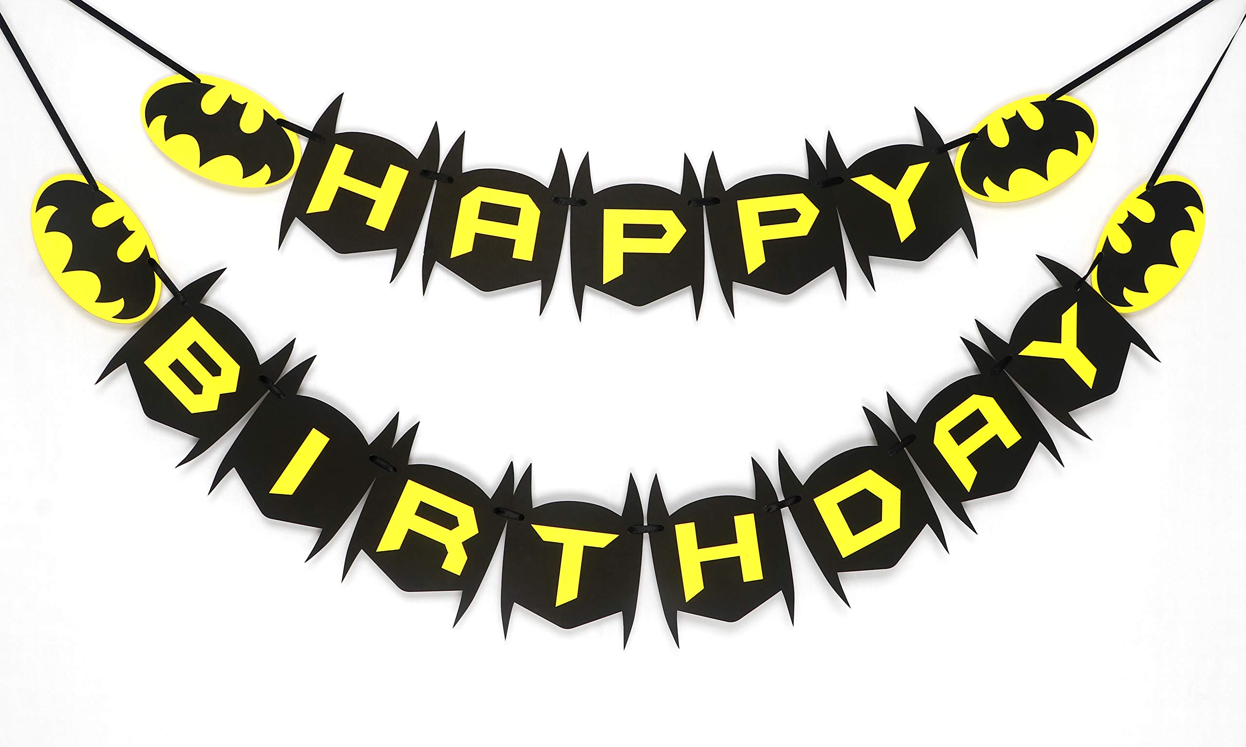 Batman Happy Birthday Banner - Colorful Birthday Party Decorations for Kids, Superhero Theme - Perfect for Indoor & Outdoor Birthday Celebrations