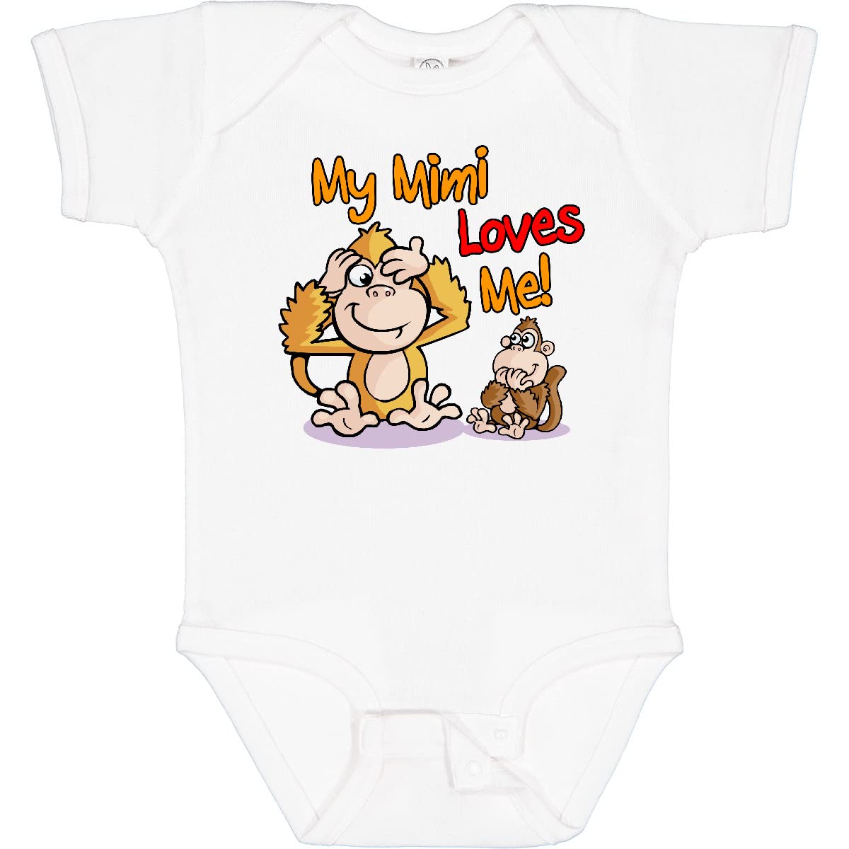 Inktastic My Mimi Loves Me Monkey Baby Bodysuit - Cute Animal Print Onesie for Infants & Toddlers - Perfect for Playtime, Photo Shoots & Family Outings