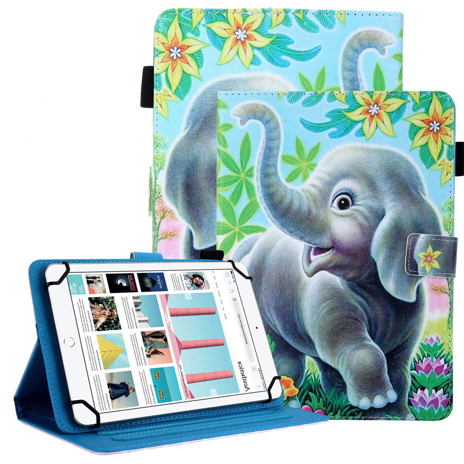 Universal Leather Tablet Case for 7-Inch Tablets - Protective Stand Cover with Wallet Function for Samsung Tab 7