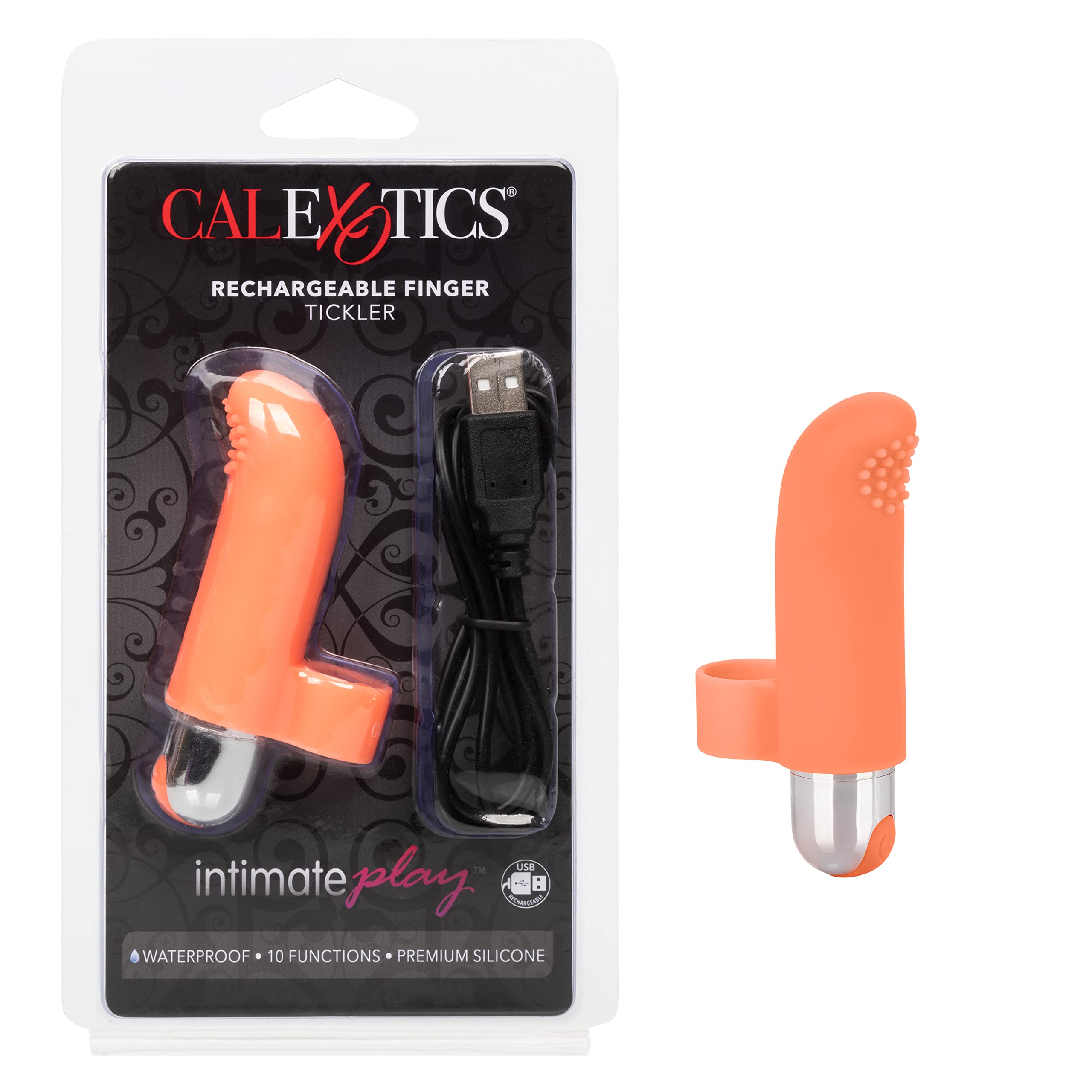 Intimate Play™ Rechargeable Finger Tickler - Waterproof & Silent Personal Massager for Couples & Solo Use - Perfect for Romantic Nights & Sensual Relaxation