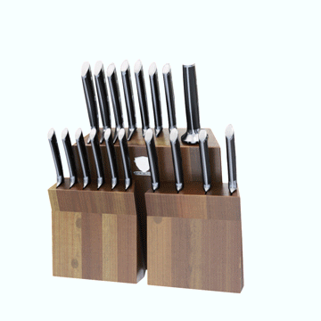 18-Piece Colossal Knife Set with Wooden Block - Gladiator Series Professional Kitchen Knives | NSF Certified | Dalstrong | Perfect for Home Chefs & Culinary Enthusiasts