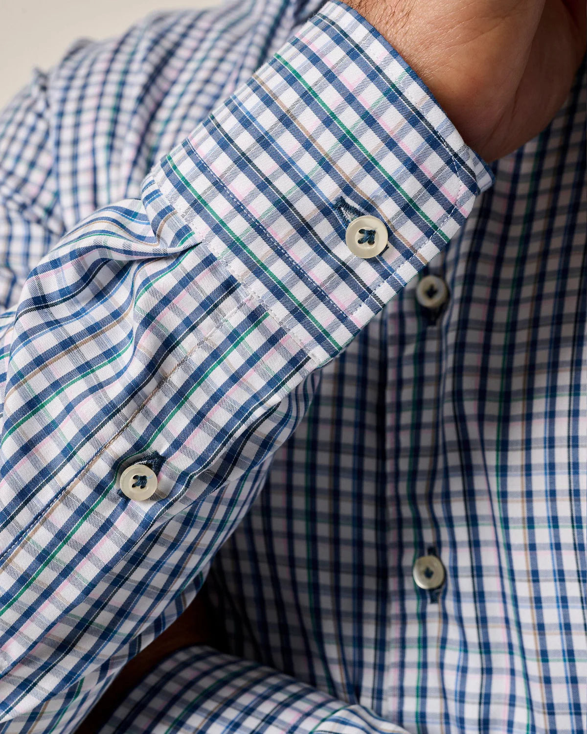 Johnnie O Men's Plaid Sport Shirt - Classic Casual Button Down Shirt for Golf, Work & Outdoor Activities