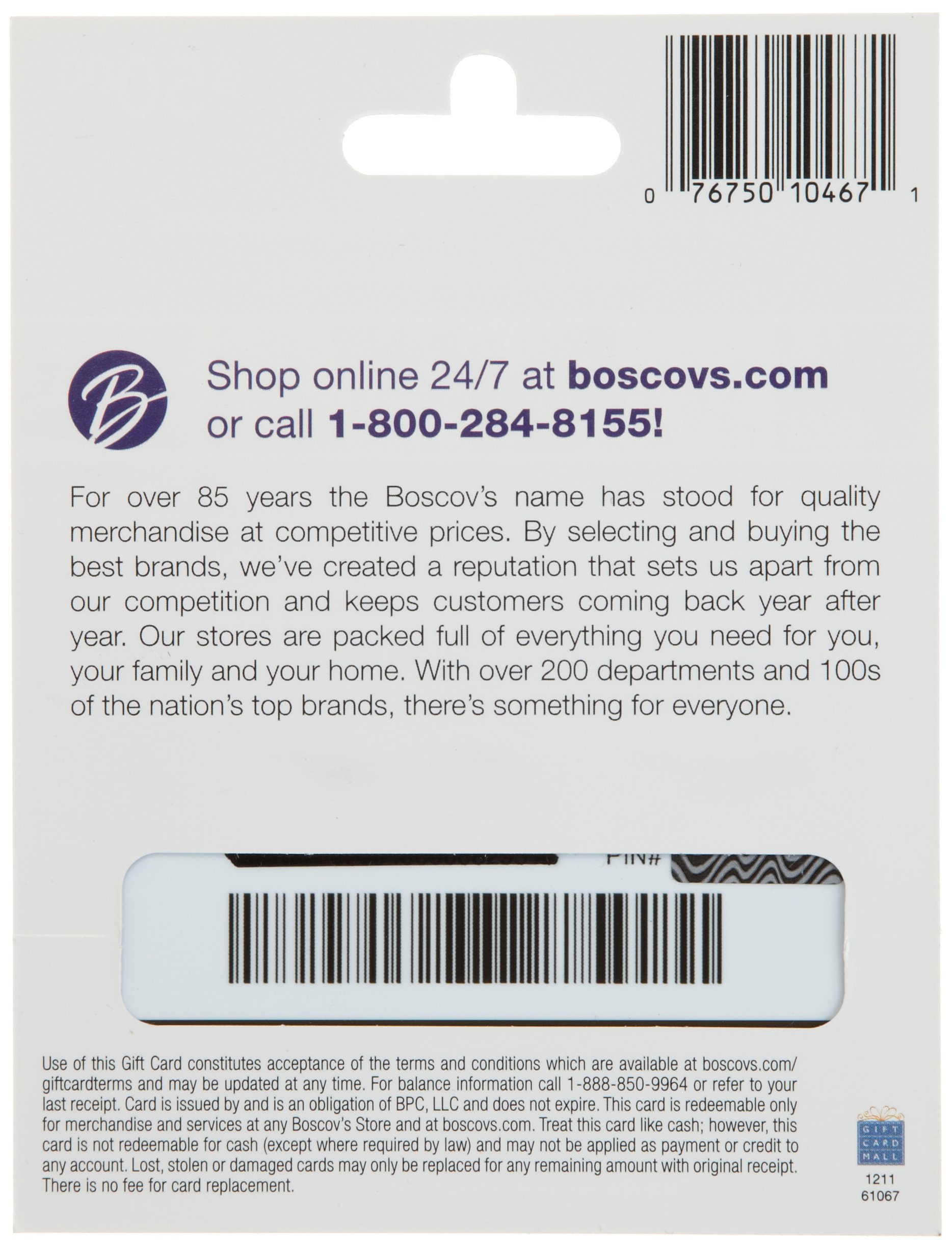 Boscovs Gift Card - Perfect for Holidays, Birthdays & Special Occasions - Online & In-Store Shopping