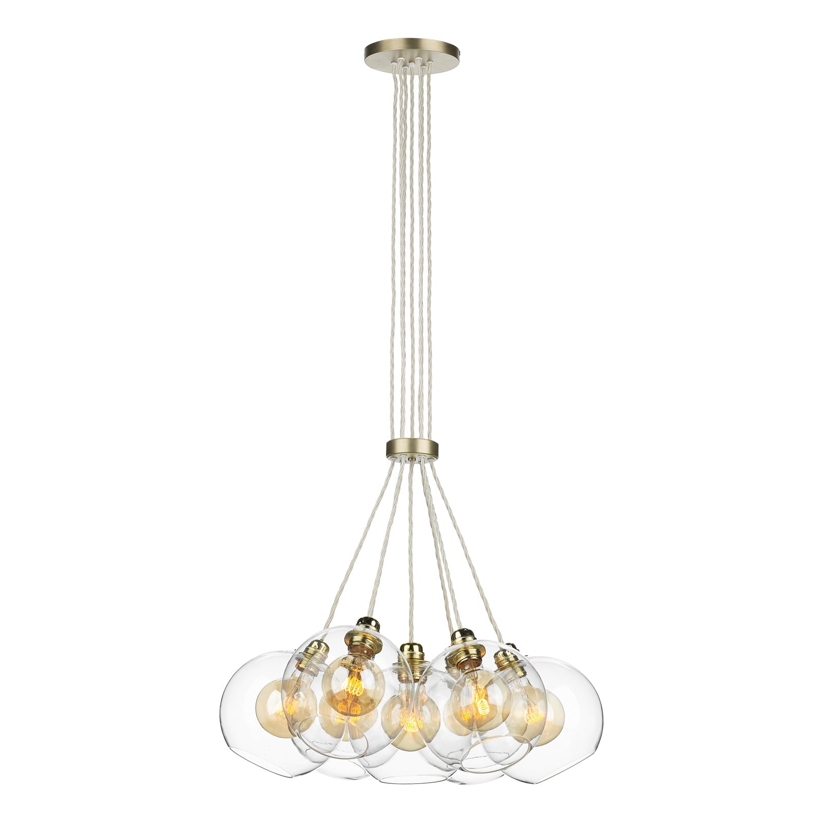 Apollo Seven Modern LED Pendant Light with E27 Socket in Multiple Finishes - Perfect for Dining Room, Kitchen Island & Living Room Lighting