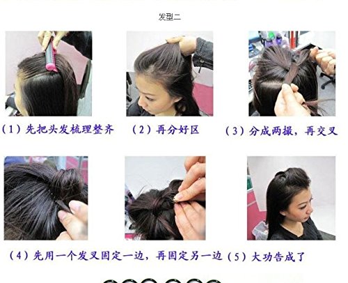 12 Pack Black Stretchable Invisible Hair Clips - Comb Shape Hairpins for Buns, Ponytails & Updos | DIY Hairstyles Accessories | Secure Hair Hold for Workout, Office & Daily Use | Time-Saving Spin Hair Pins for Women