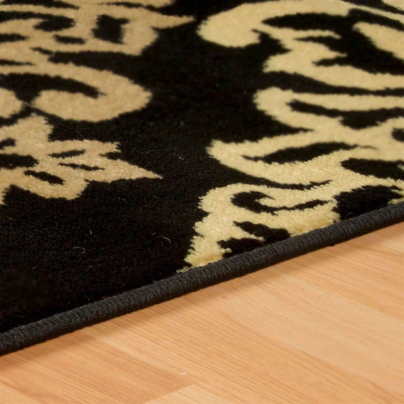 Danvers Contemporary Floral Damask Indoor Area Rug - Soft Non-Slip Living Room Carpet for Bedroom, Dining Room & Home Decor