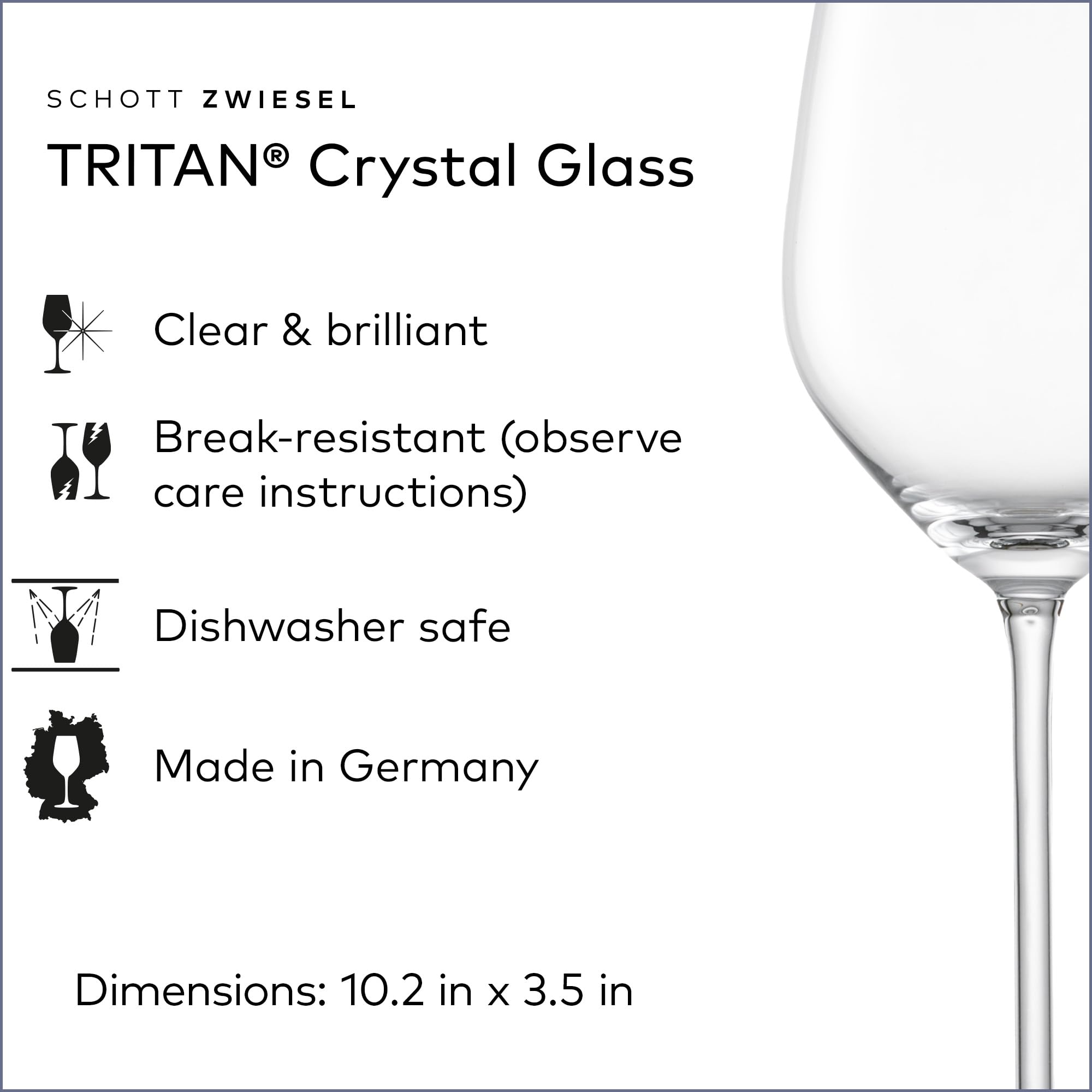 Premium SCHOTT ZWIESEL Fortissimo Red Wine Glasses Set of 6 - 17oz German Crystal Wine Glasses for Cabernet, Merlot & Water - Dishwasher-Safe Tritan Crystal - Perfect for Dinner Parties, Wine Tasting & Gifts
