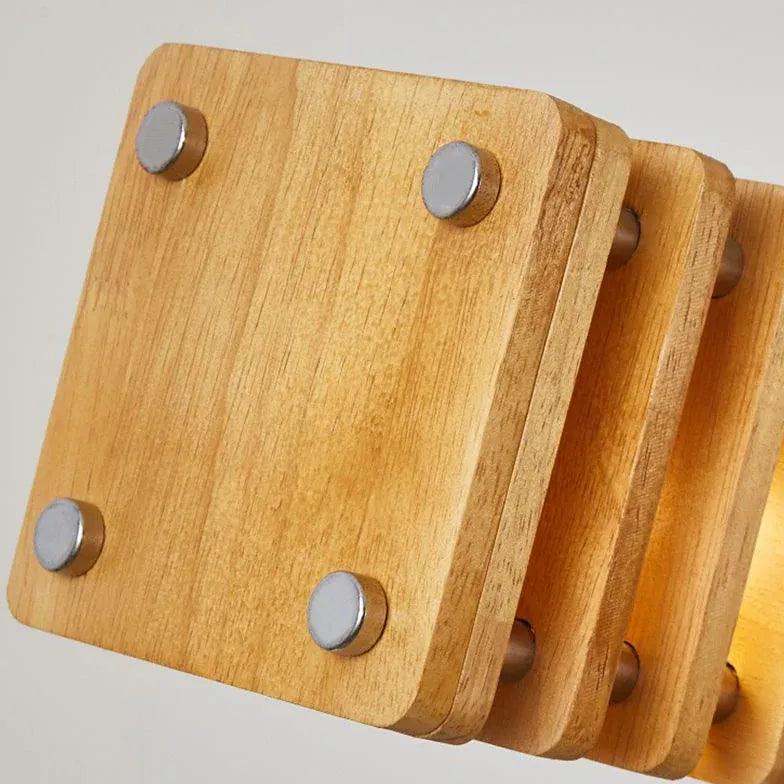 Modern Wooden Rectangular Pendant Light - Farmhouse Dining Room Ceiling Fixture - Perfect for Kitchen Island, Breakfast Nook & Restaurant Lighting
