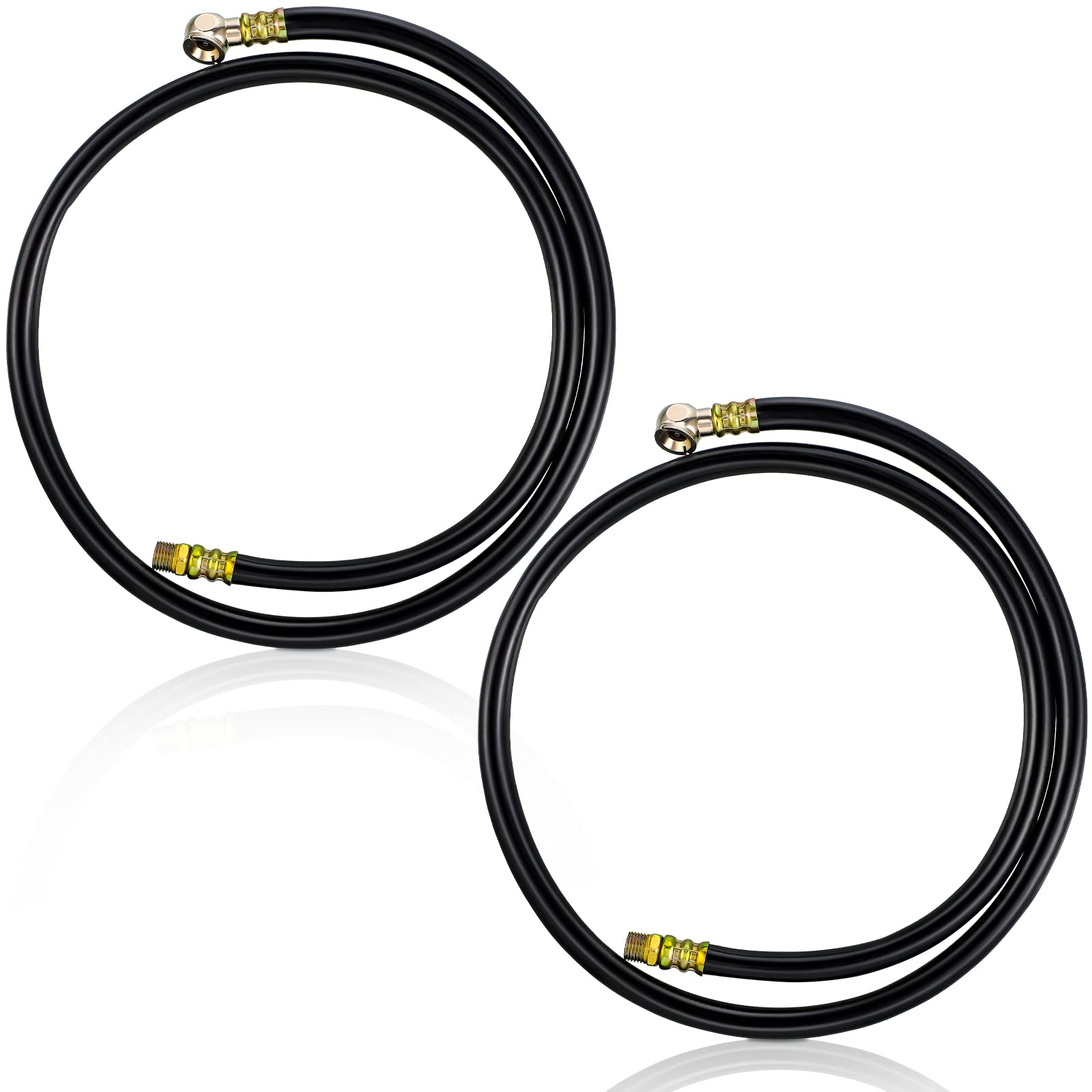 LEIFIDE 2 Pcs Air Tank Repair Kit - 4 Feet Air Hose Assembly with Portable Carry Case - Replacement Parts for Air Compressor, Tire Inflator & Pneumatic Tools - Perfect for Garage, Workshop & Roadside Emergencies