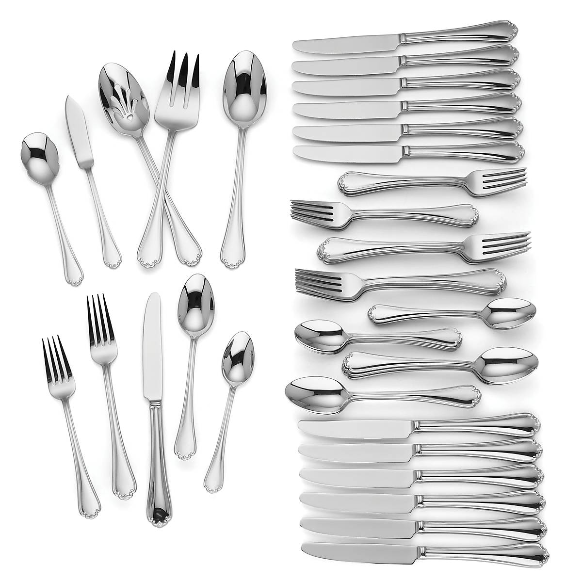 Chelsea Muse 65-Piece Flatware Set - Stainless Steel Silverware for 12 Place Settings - Elegant Dining Utensils for Home, Restaurant & Wedding Use