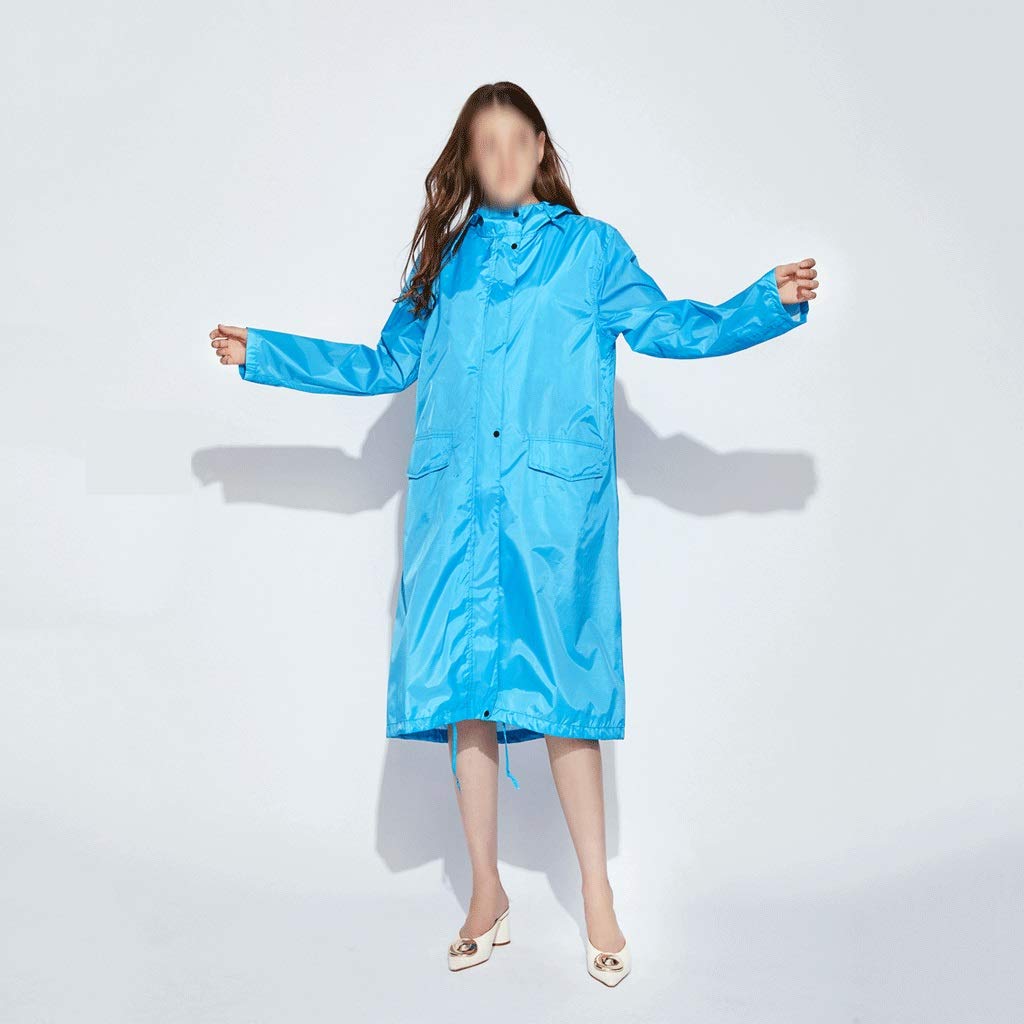 WDBBY Women's Waterproof Long Raincoat Poncho - Lightweight Outdoor Rain Jacket Cloak for Hiking, Travel & Commuting (Medium Size) | Perfect for Rainy Days, Camping & Festival Wear