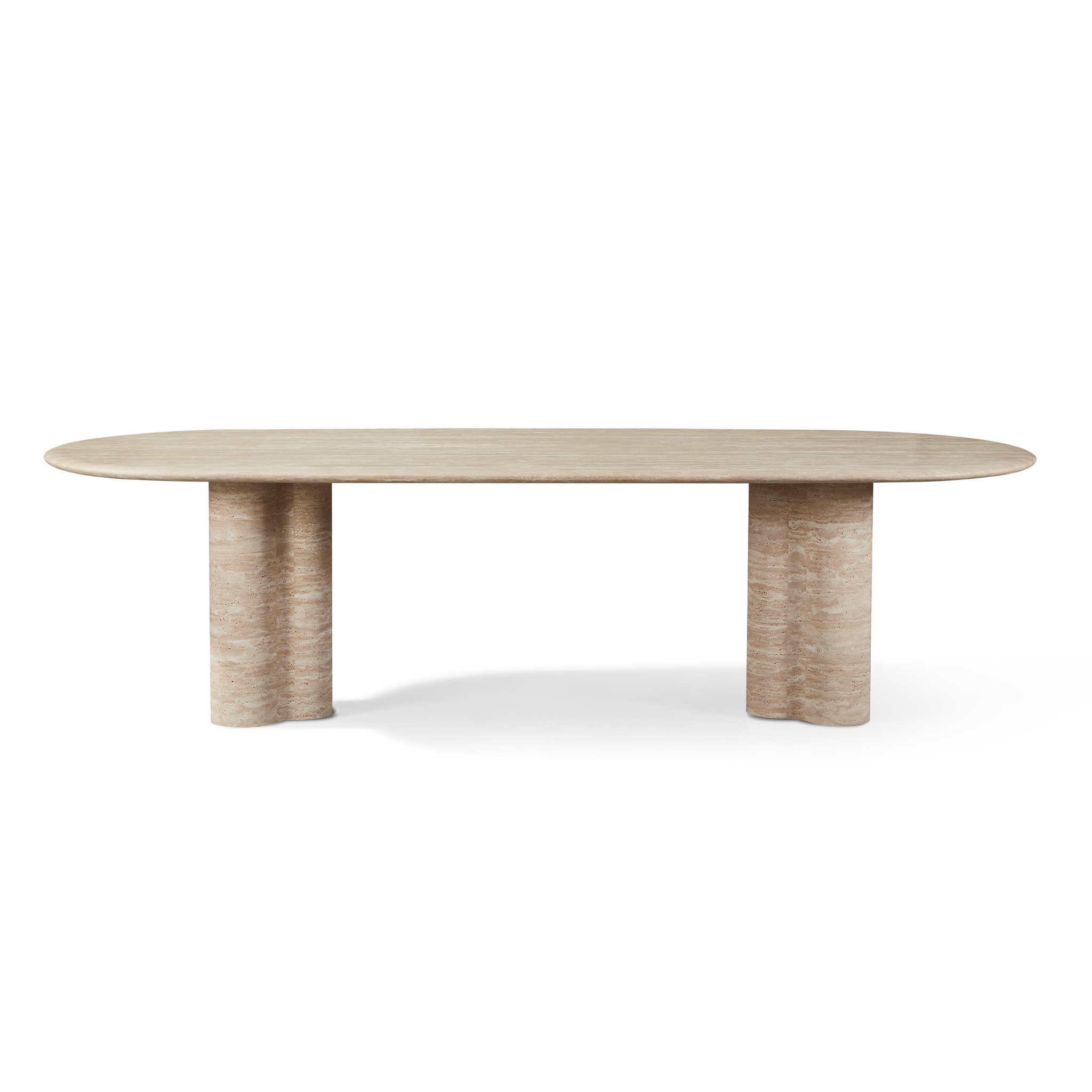 Porto Travertine Pedestal Dining Table 108