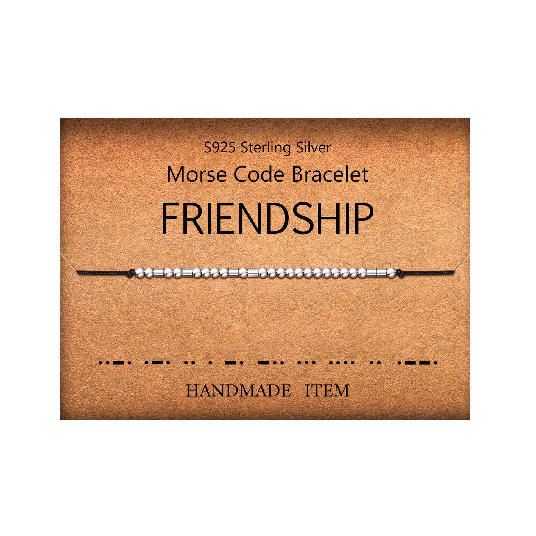 KGBNCIE Morse Code Bracelet for Women - Inspirational & Funny Friendship Gift with Morse Code Message - Perfect for Birthdays, Anniversaries & Special Occasions