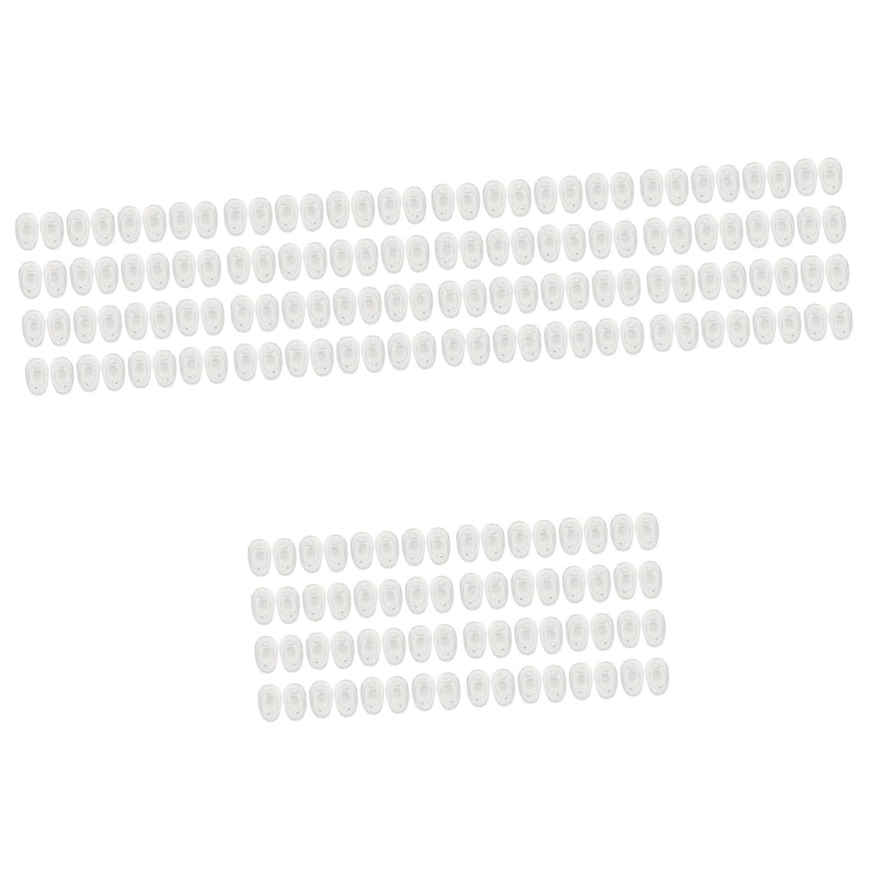 SOLUSTRE 300 Pairs Clear Silicone Nose Pads for Glasses - Comfortable Nose Bridge Support, Replacement Eyewear Accessories for All Frame Types - Perfect for Reading, Computer Use, and Daily Wear
